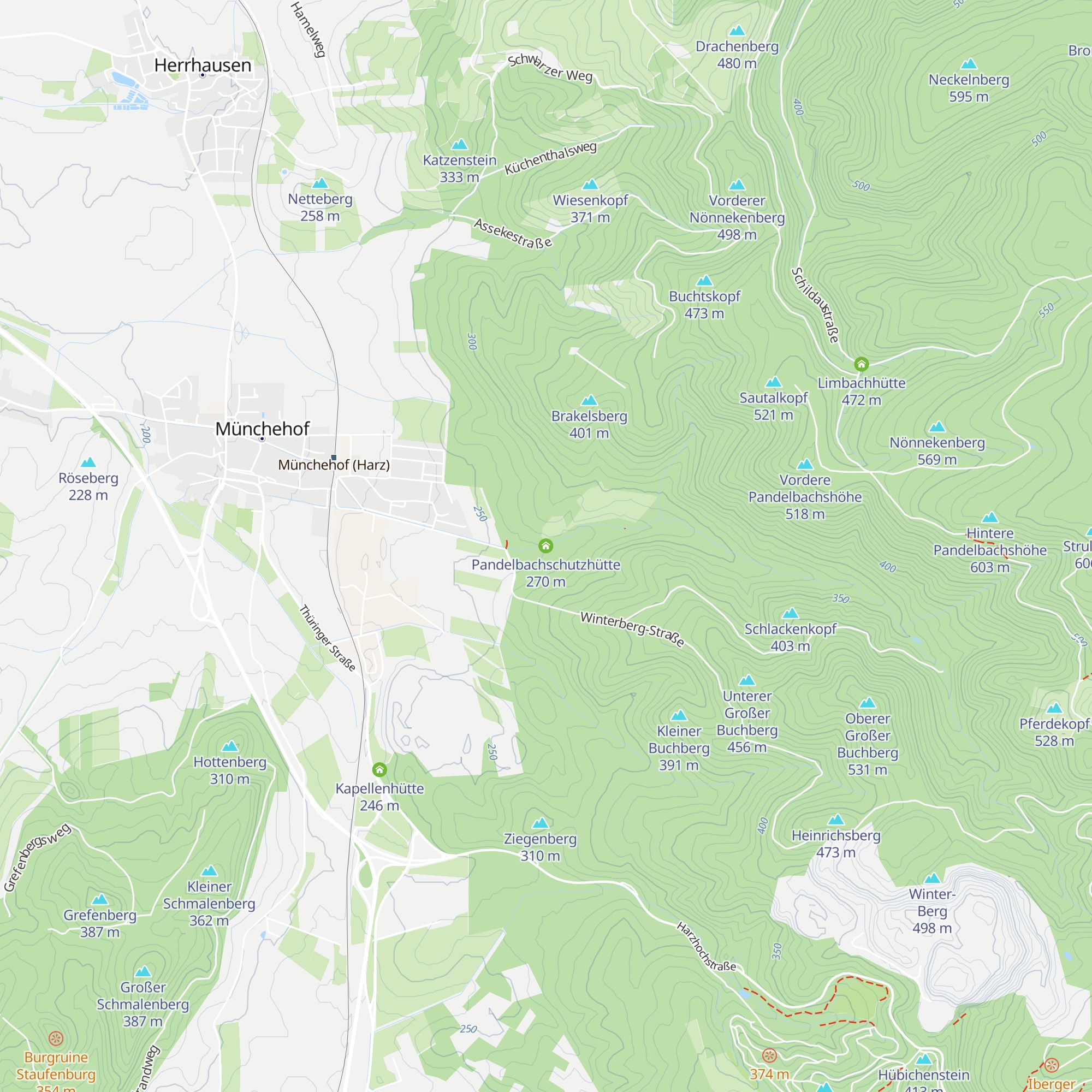 Pandelbachschutzhütte map