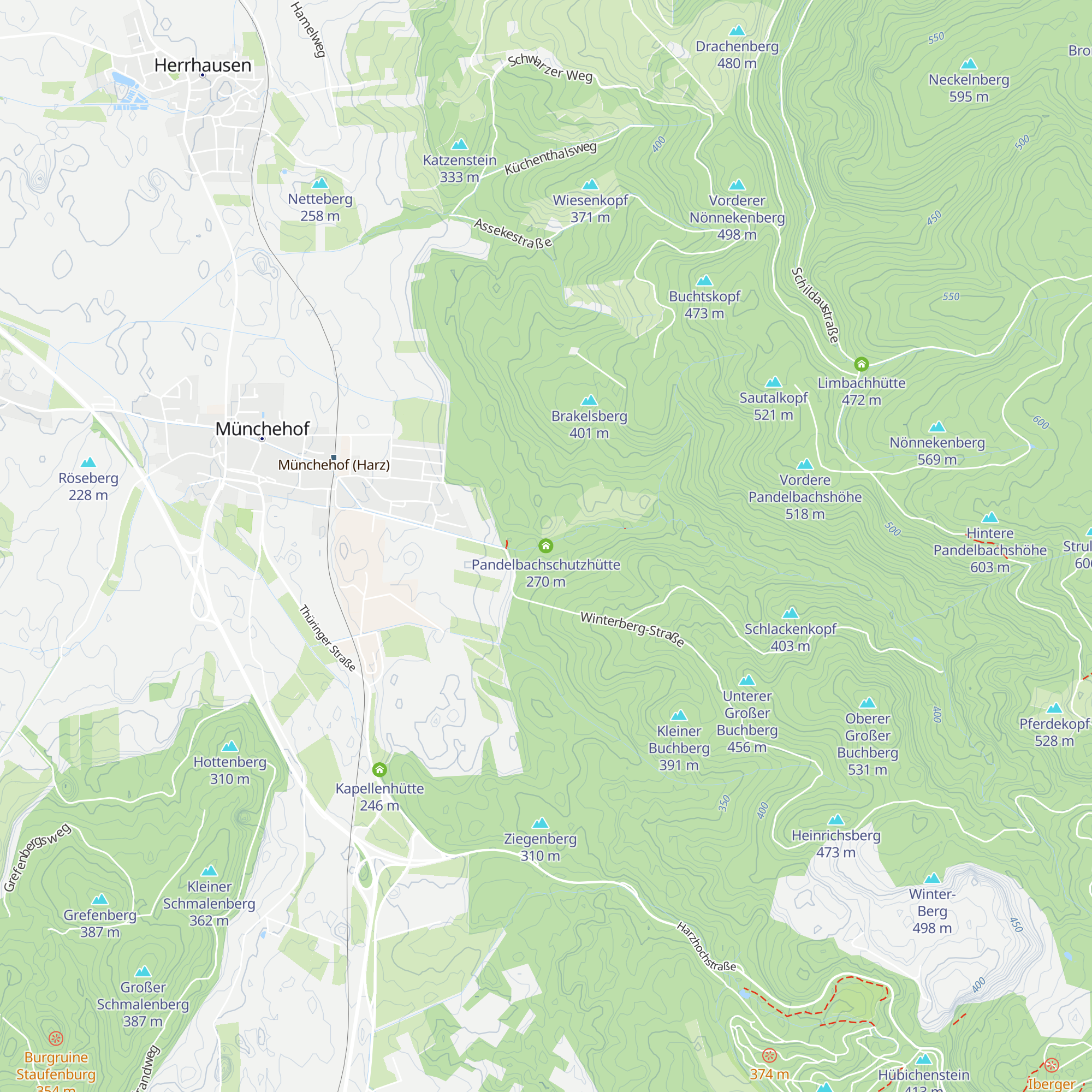 Pandelbachschutzhütte map