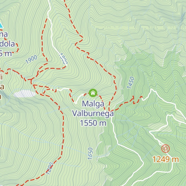 Map of Malga Valburnega