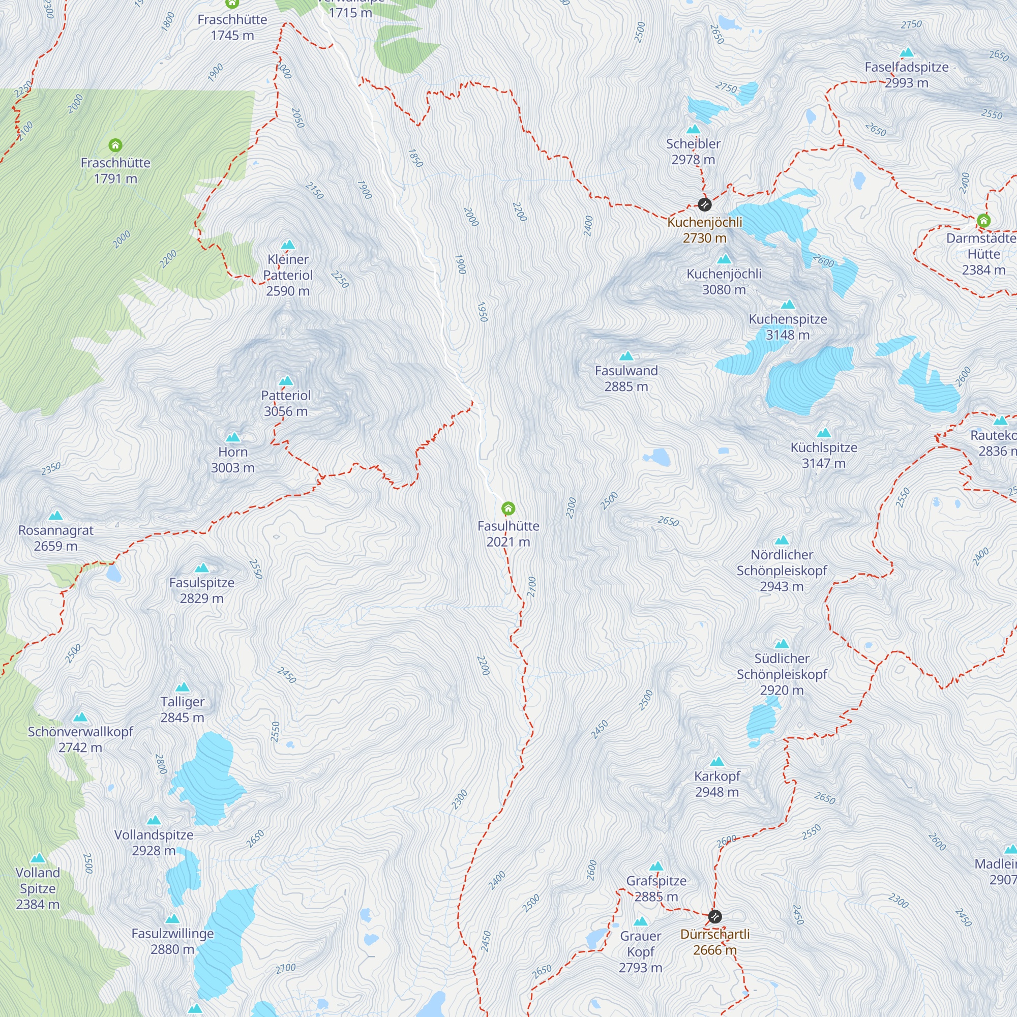 Fasulhütte map