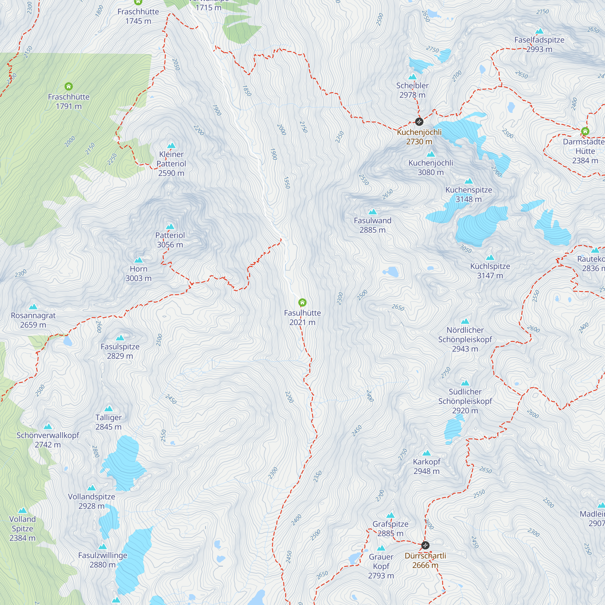 Fasulhütte map