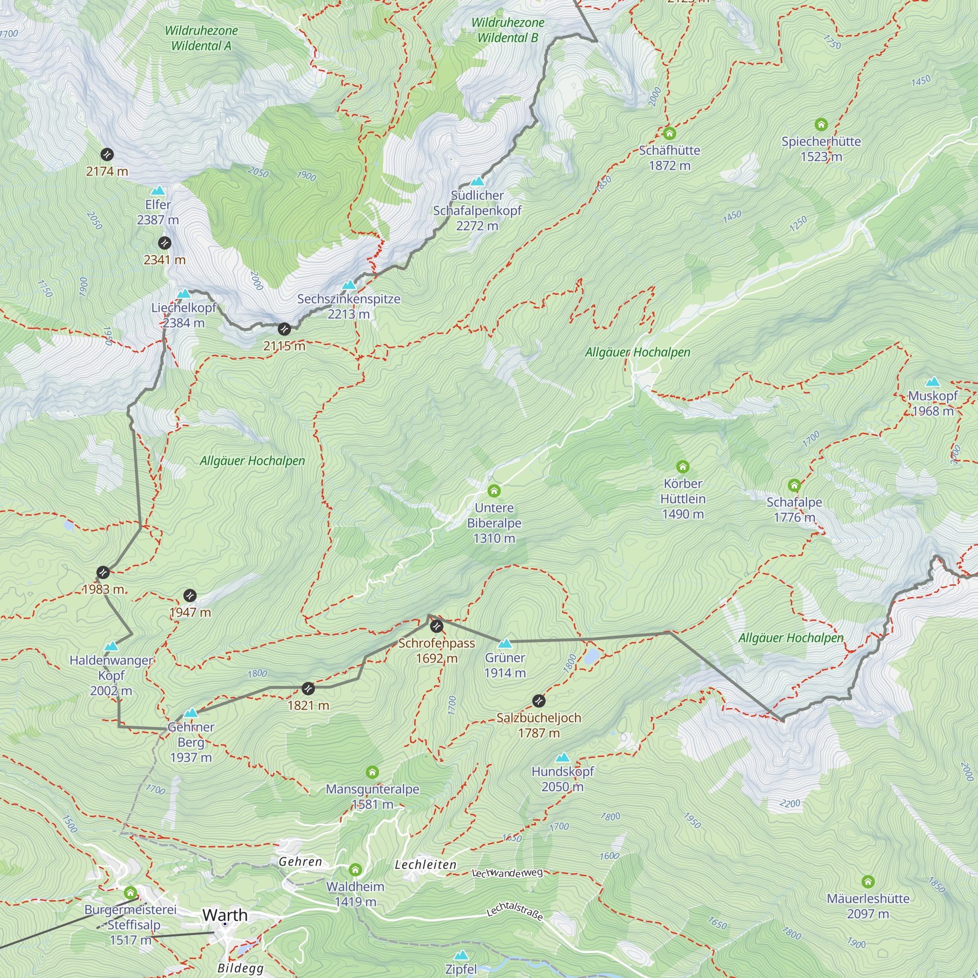 Höflehütte map