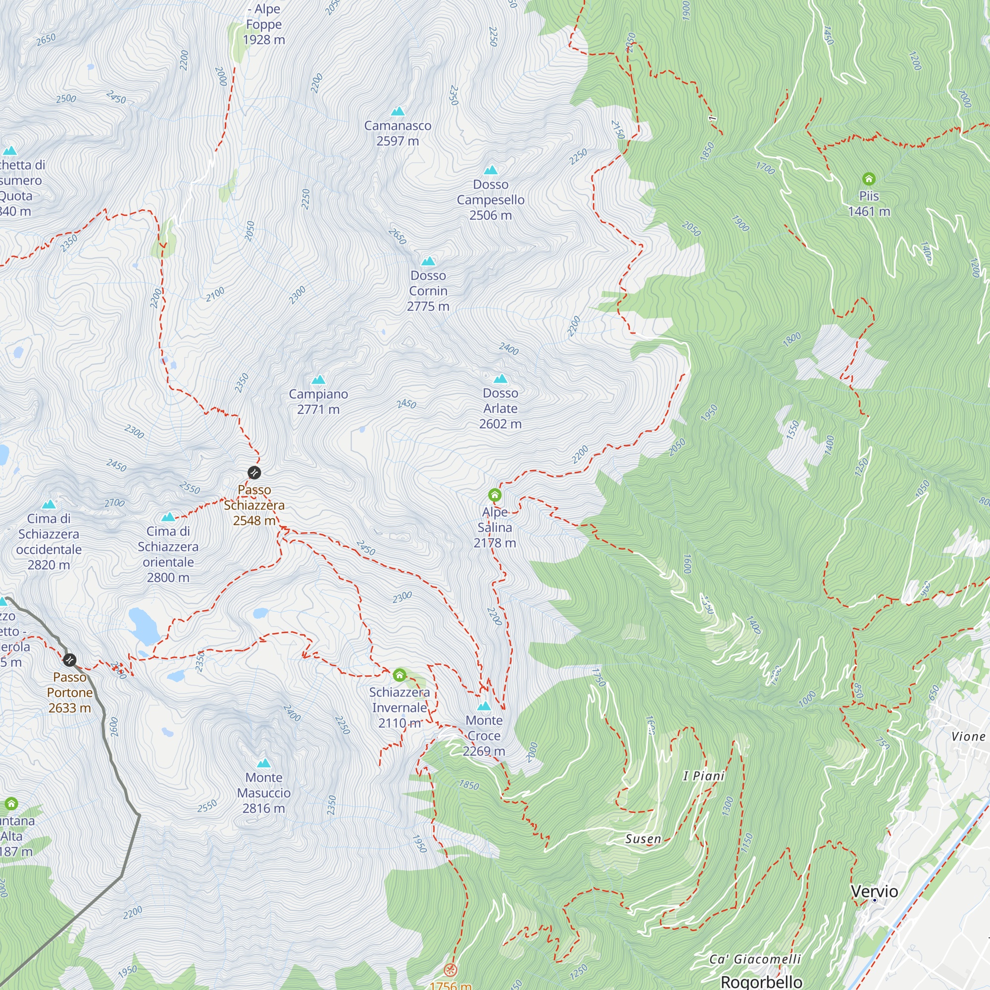 Alpe Salina map