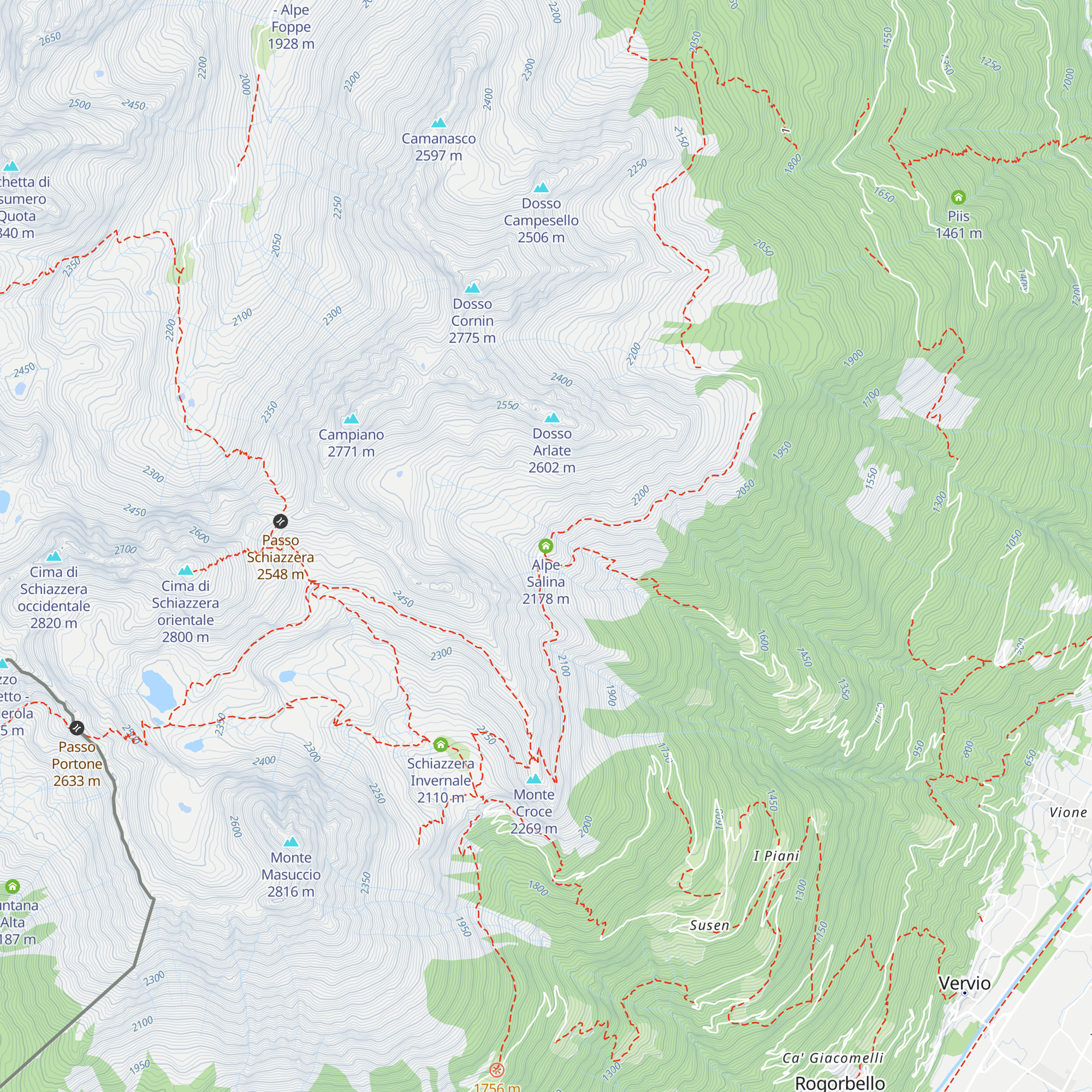 Alpe Salina map