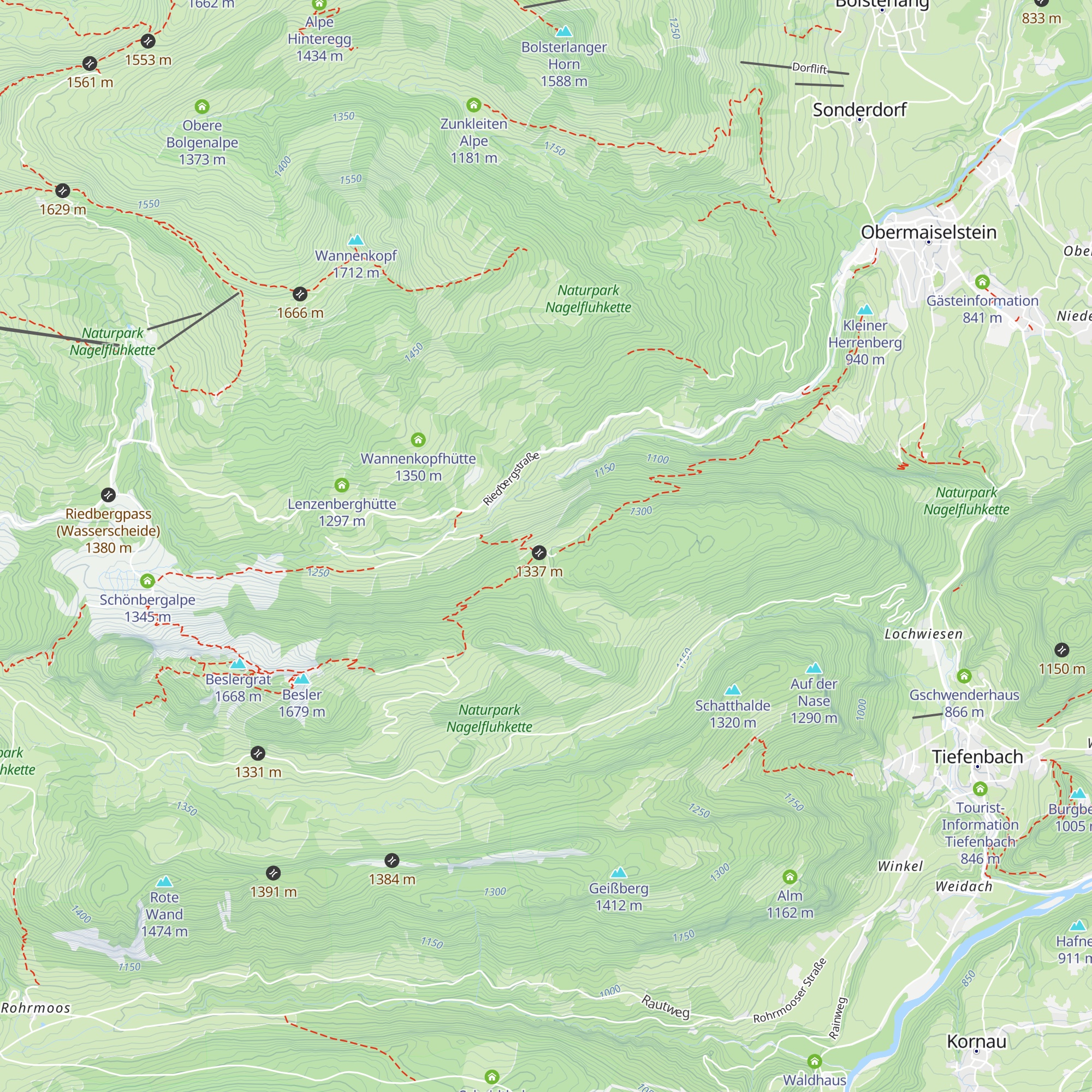 Jagd-Hütten map