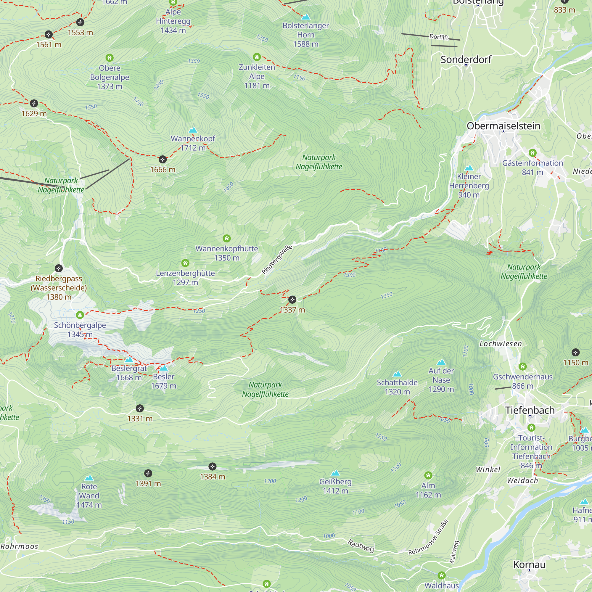 Jagd-Hütten map