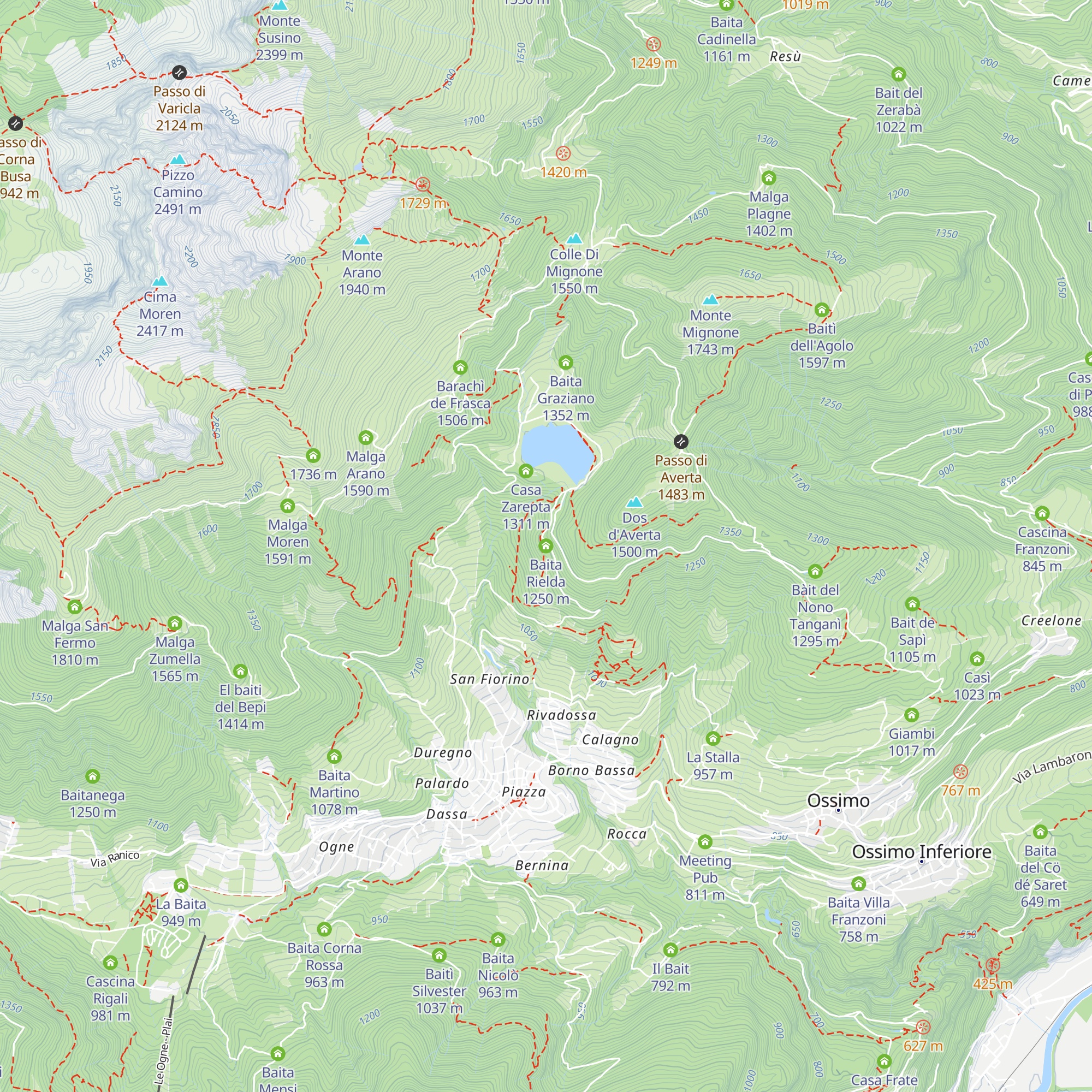 Baita Rielda map