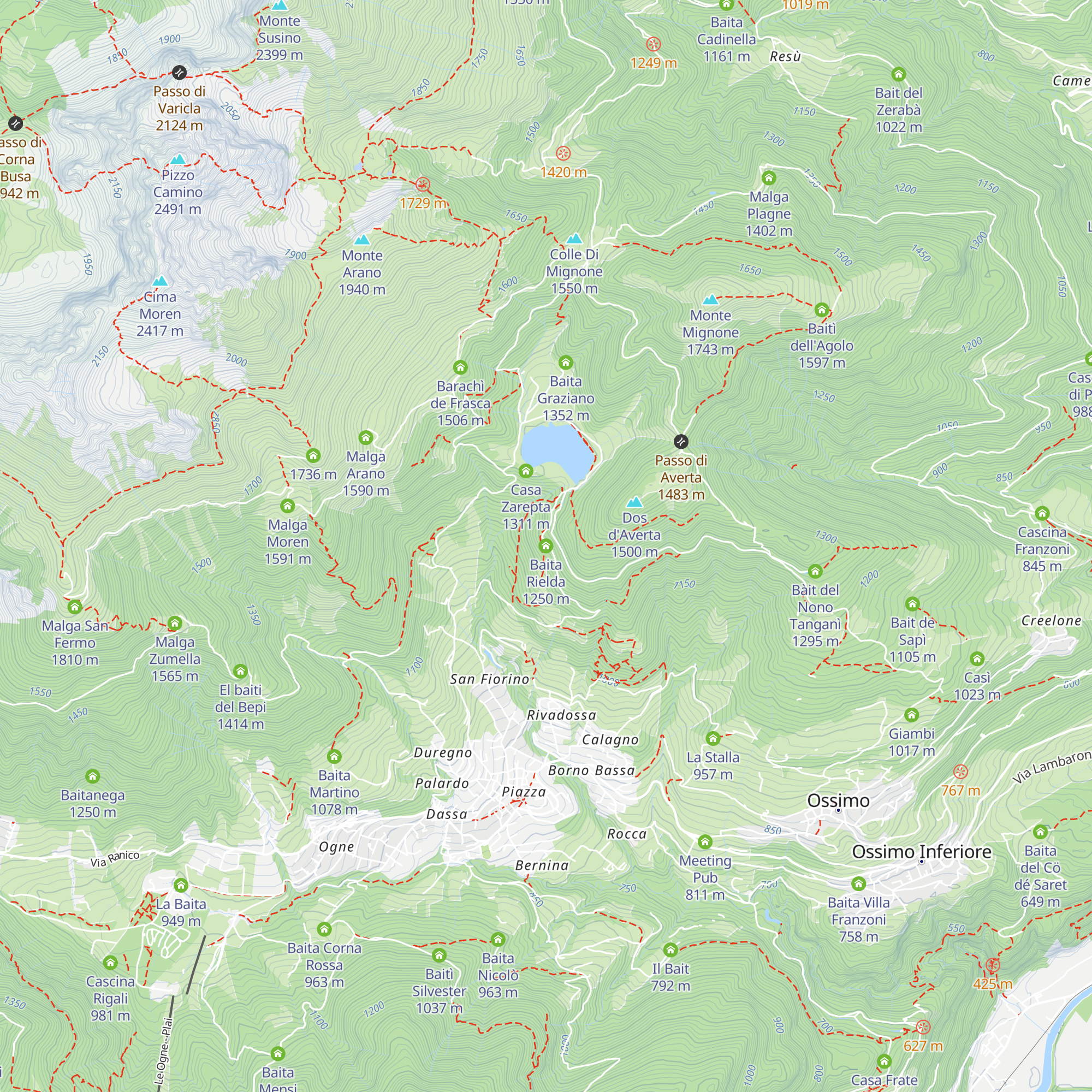 Baita Rielda map