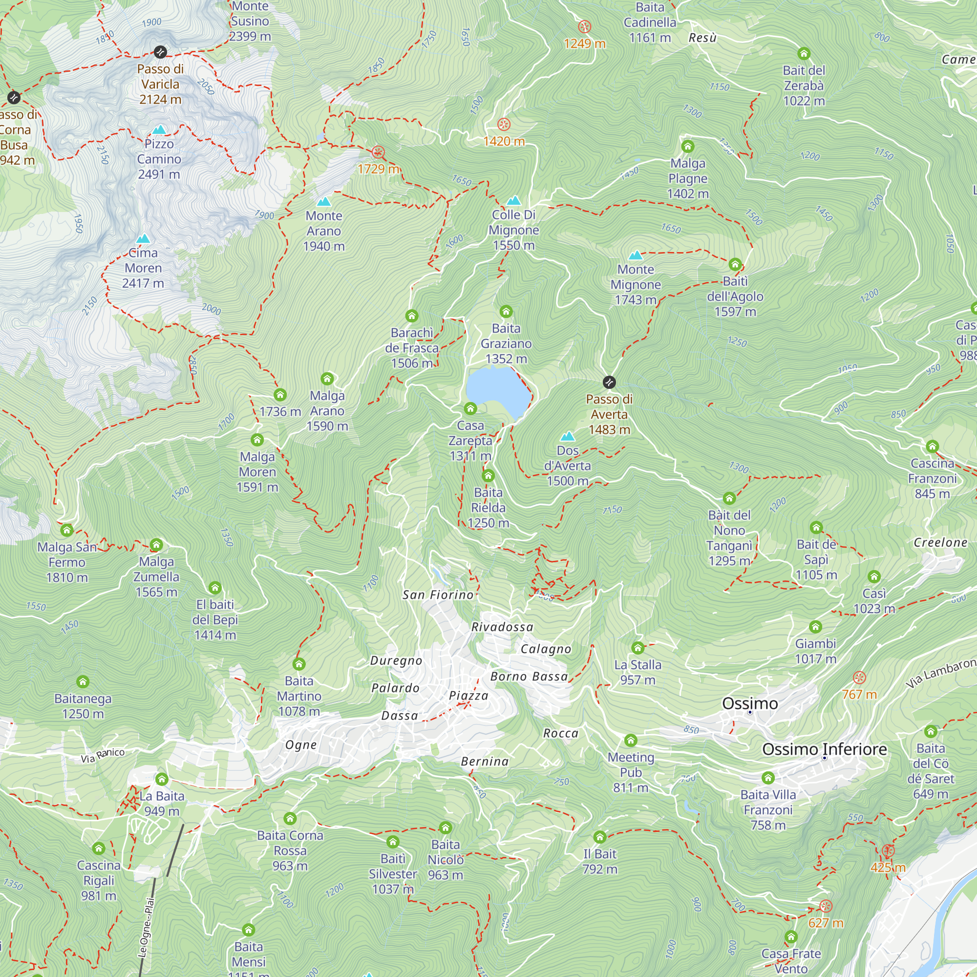 Baita Mandra map