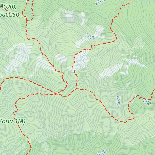 Map of Monte Casarola anticima nord