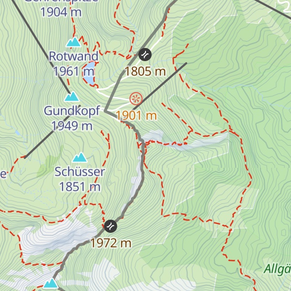Map of Kanzelwand