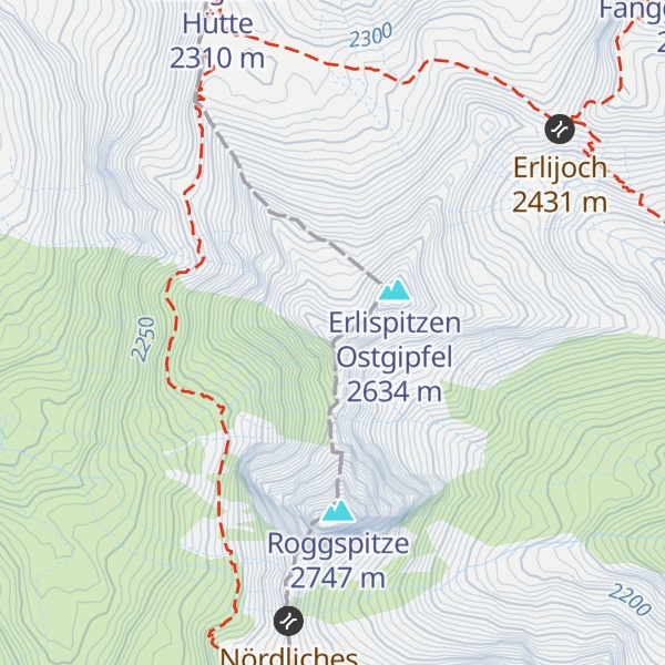 Map of Erlispitzen Westgipfel