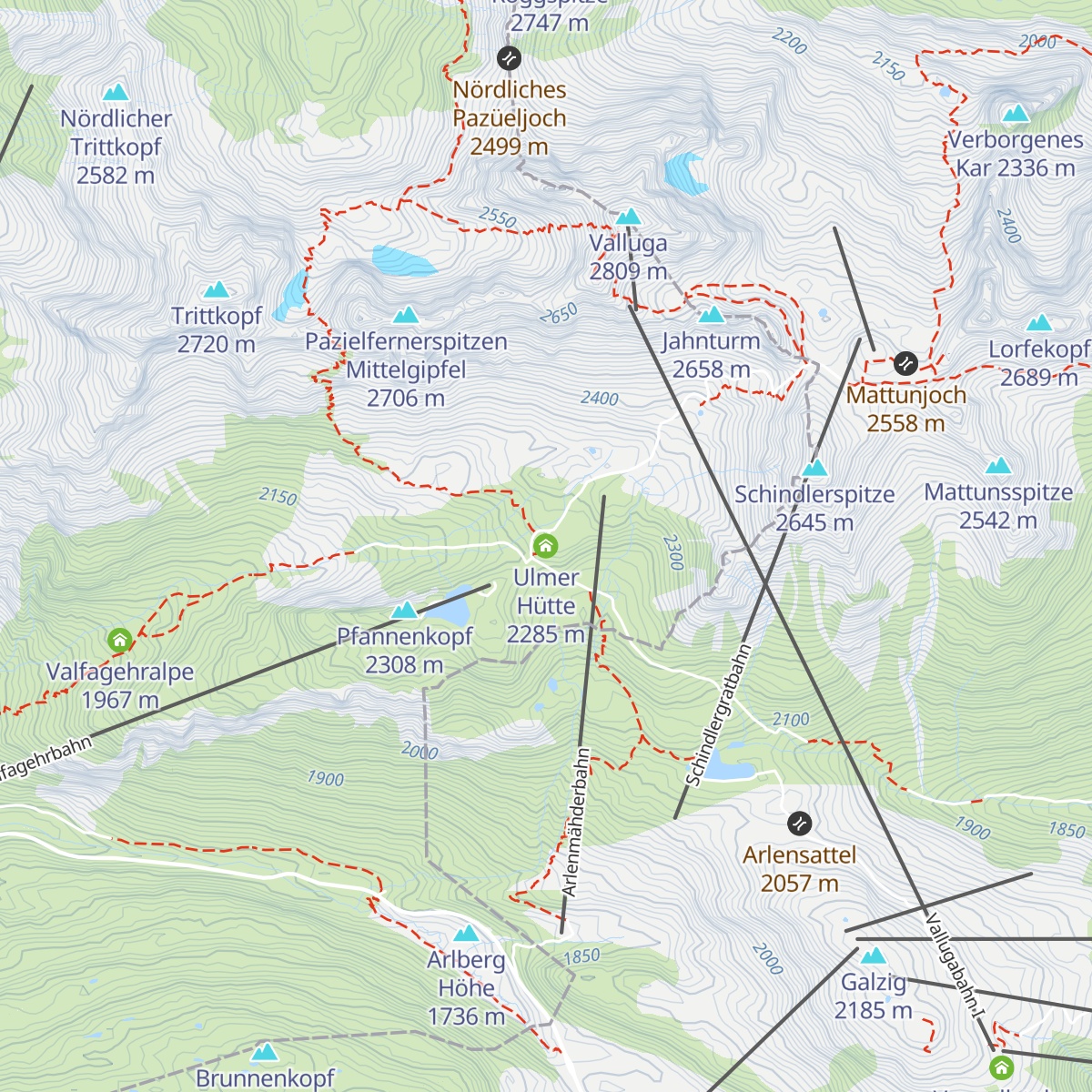 Ulmer Hütte map