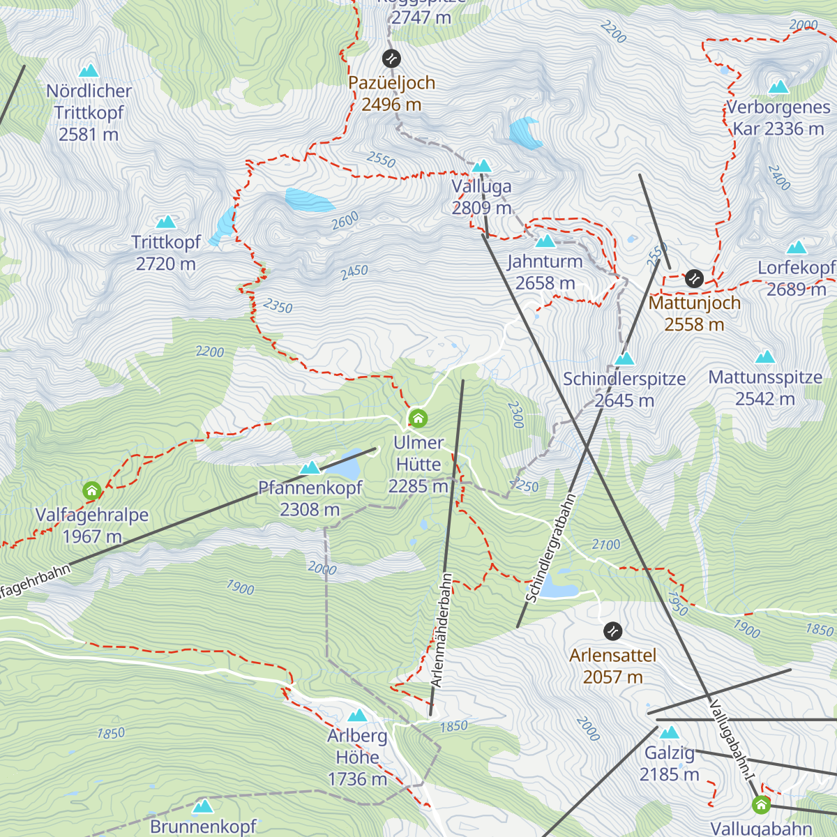 Ulmer Hütte map