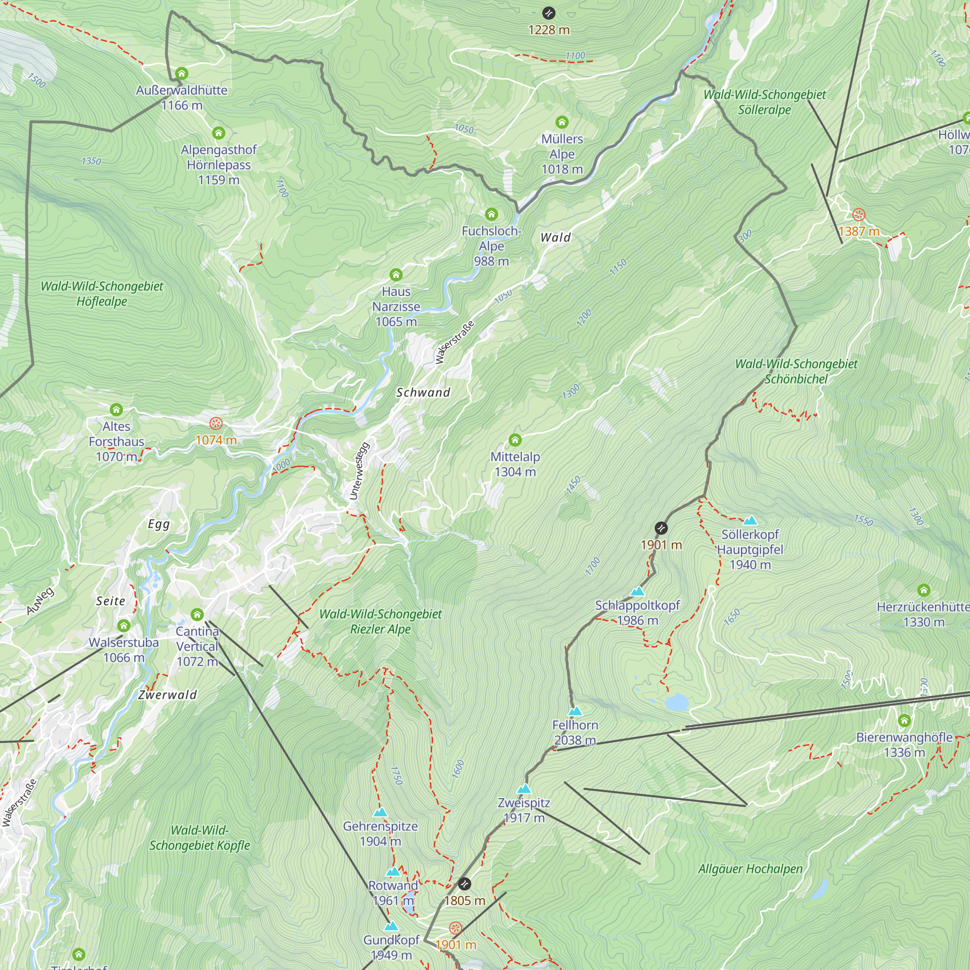 Alpe Oberwestegg map