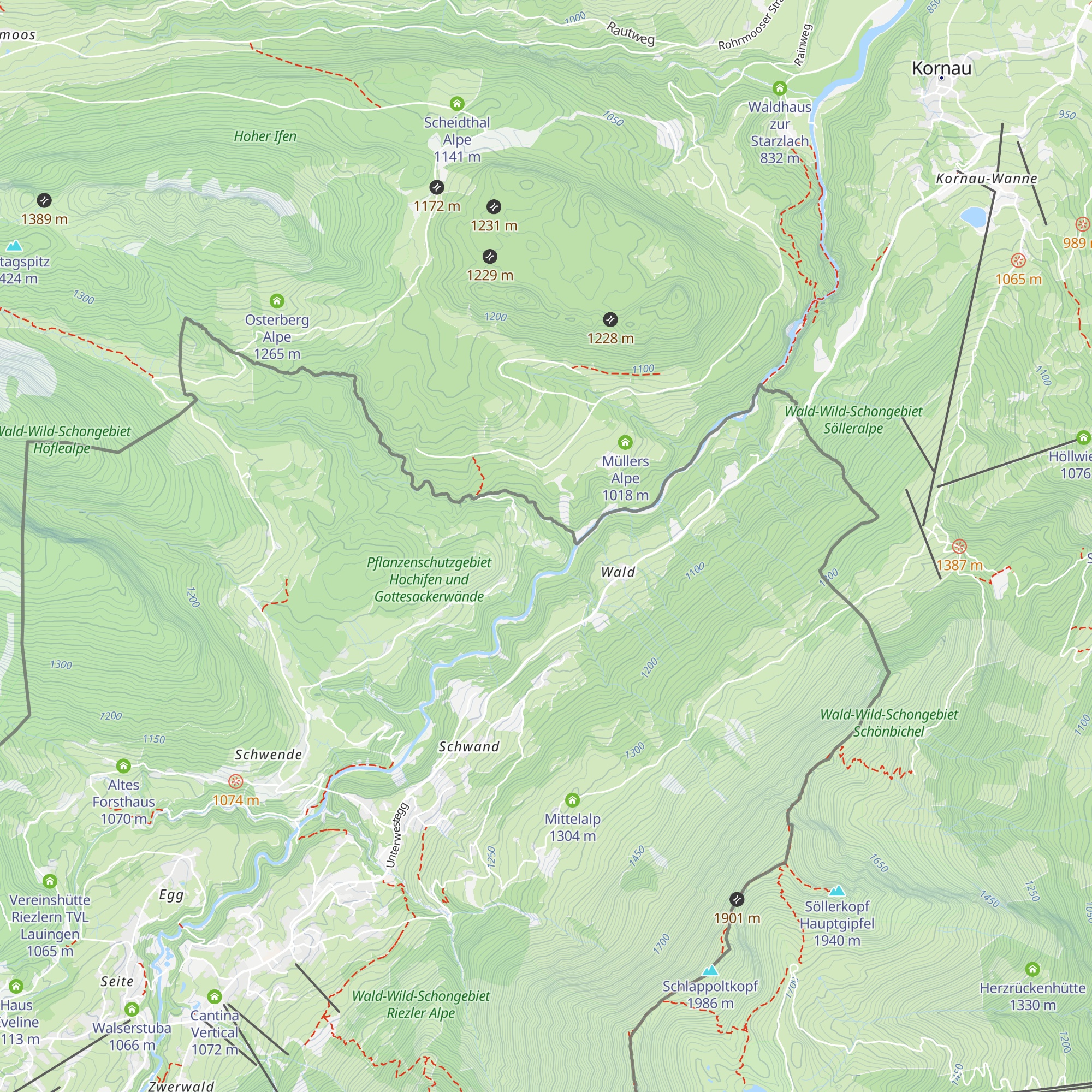 Fuchsloch-Alpe map