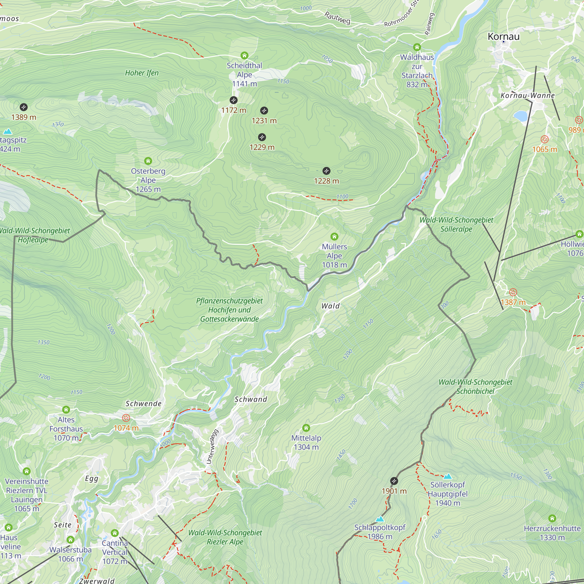 Fuchsloch-Alpe map