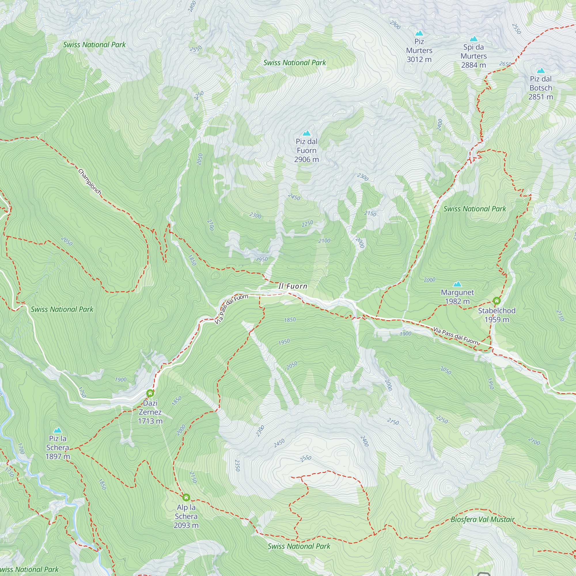 Hotel Parc Naziunal Il Fuorn map