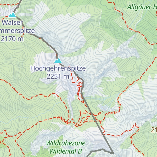 Map of Oberstdorfer Hammerspitze