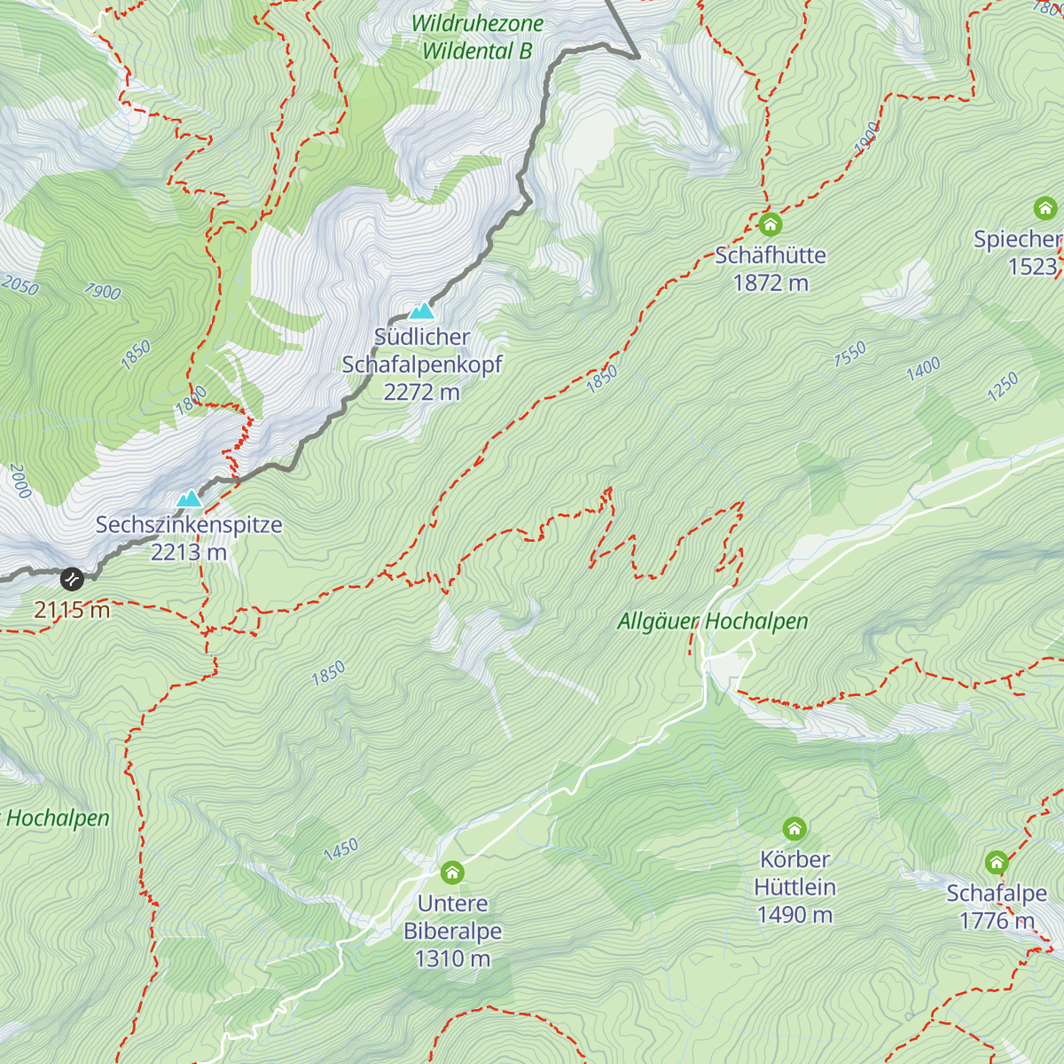 Untere Angererhütte map