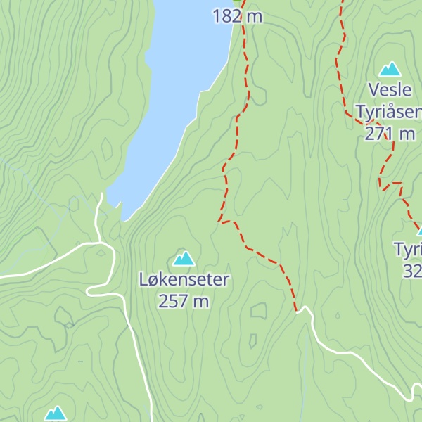 Map of Nordre Løkenseter