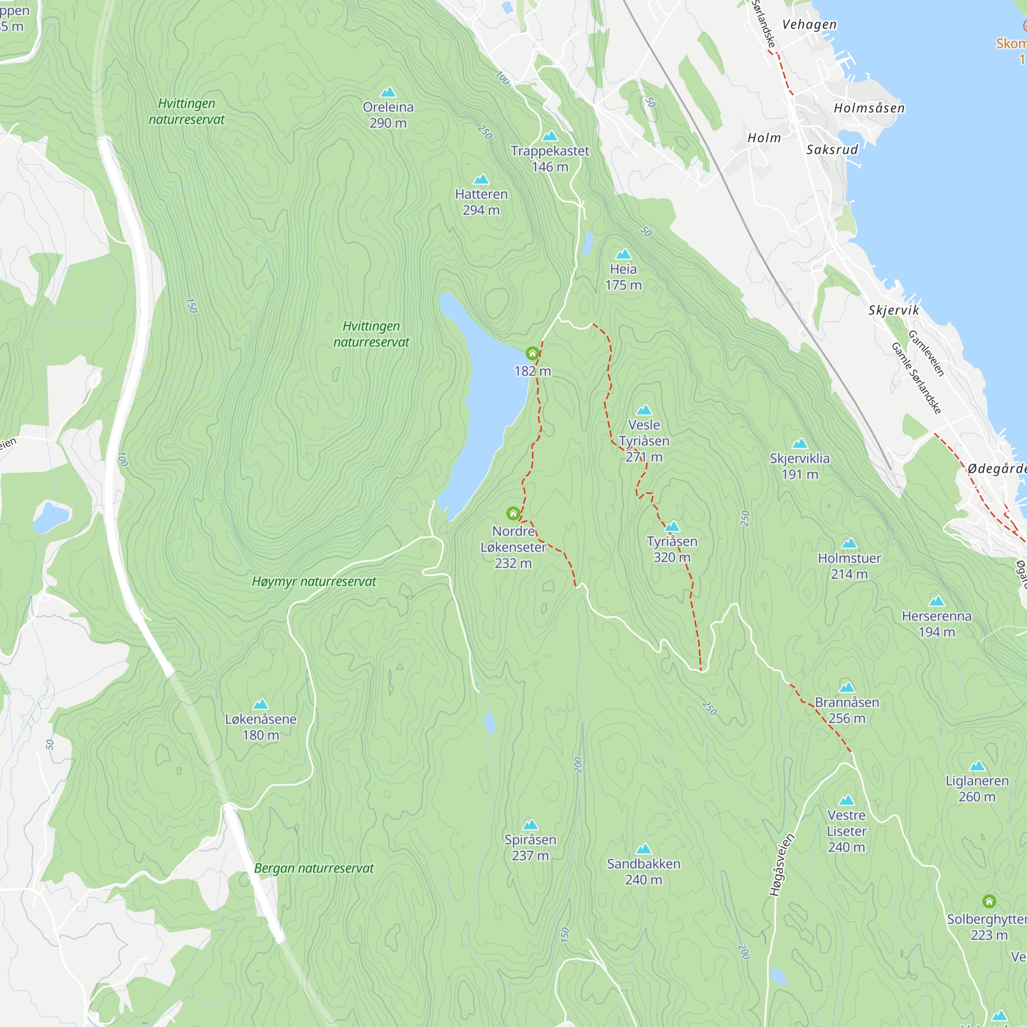 Nordre Løkenseter map