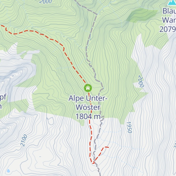 Map of Alpe Unter-Wöster