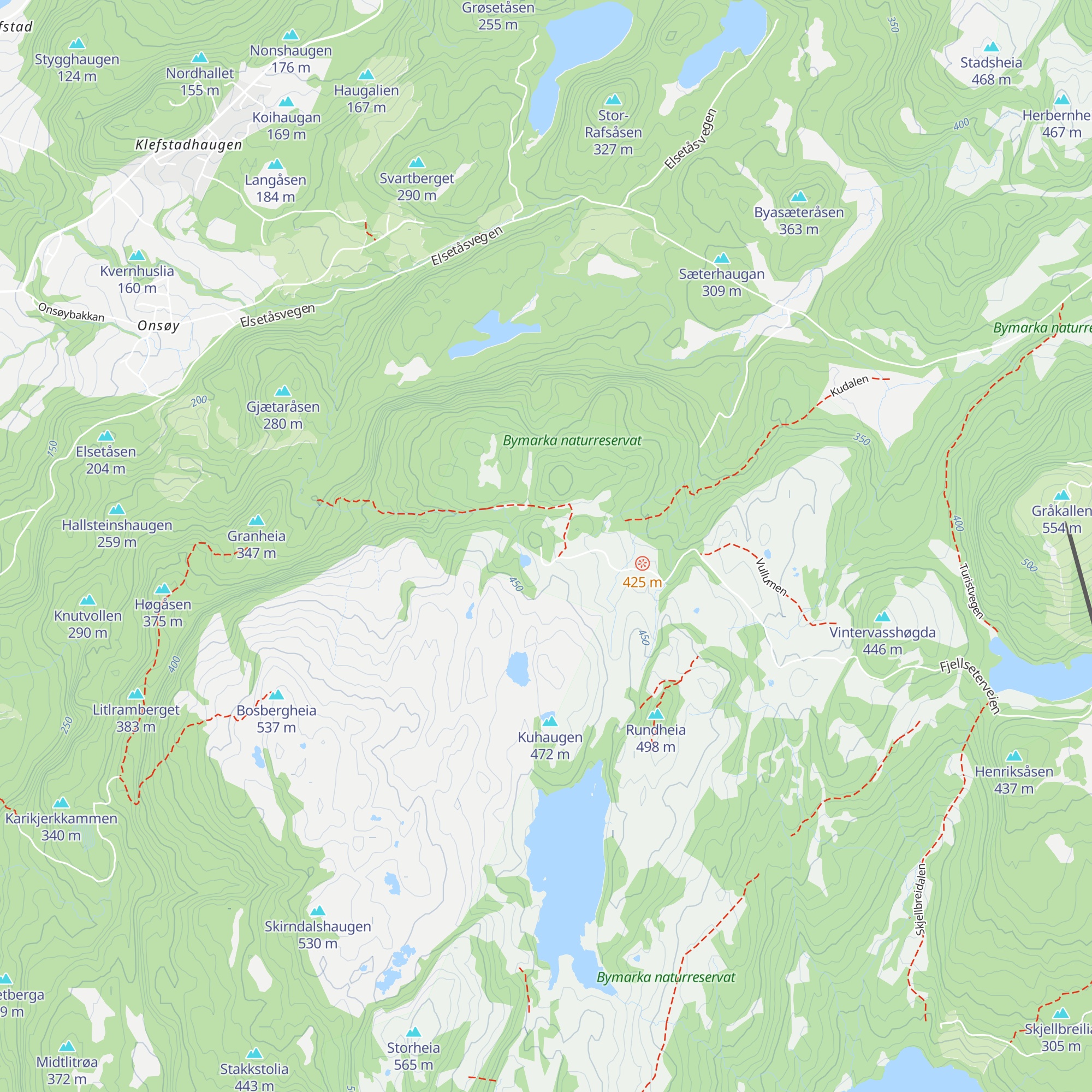 Elgsethytta map