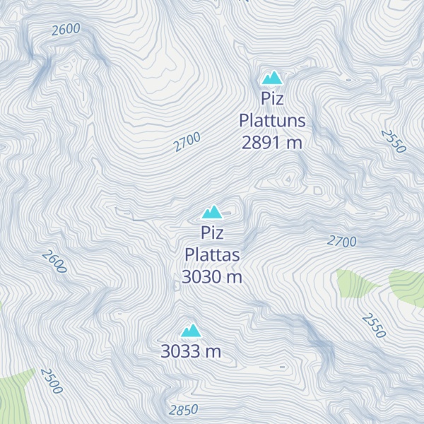 Map of Piz Plattas