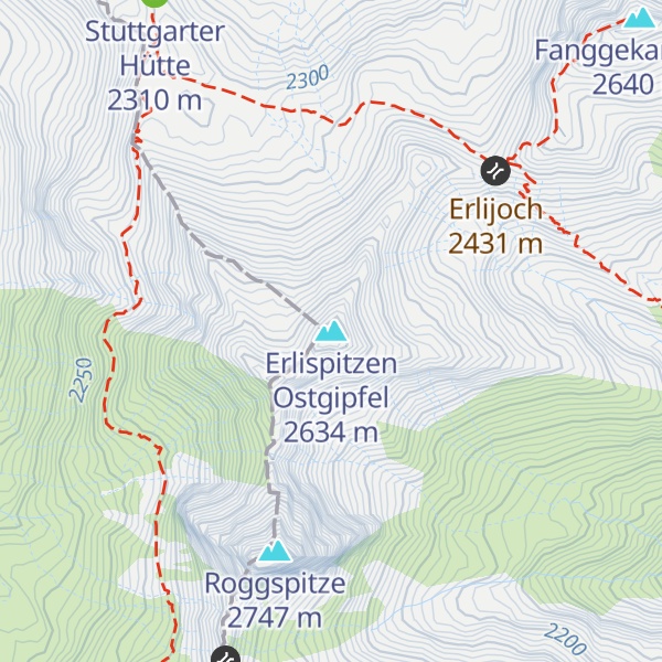 Map of Erlispitzen Ostgipfel