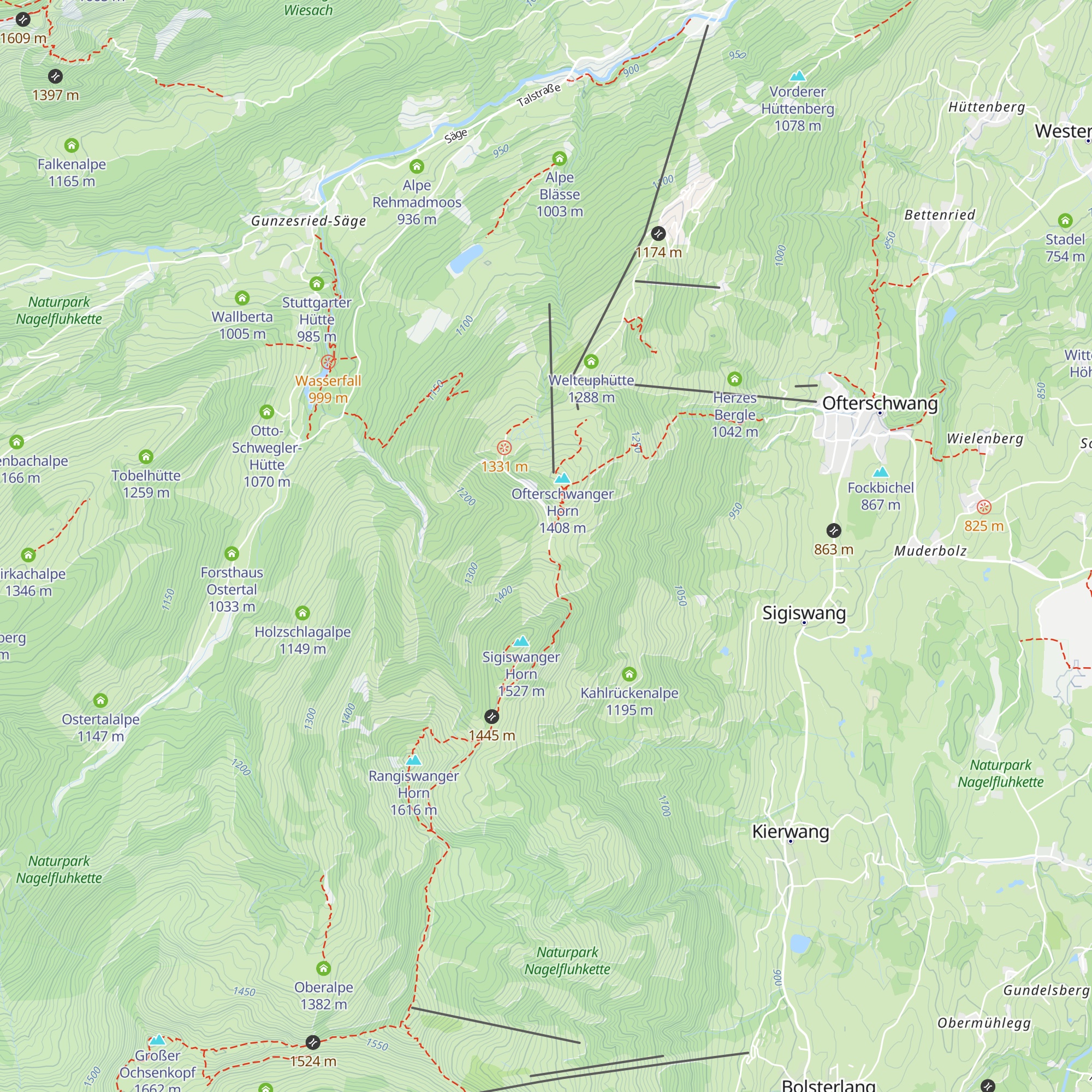 Fahnengehrenalpe map