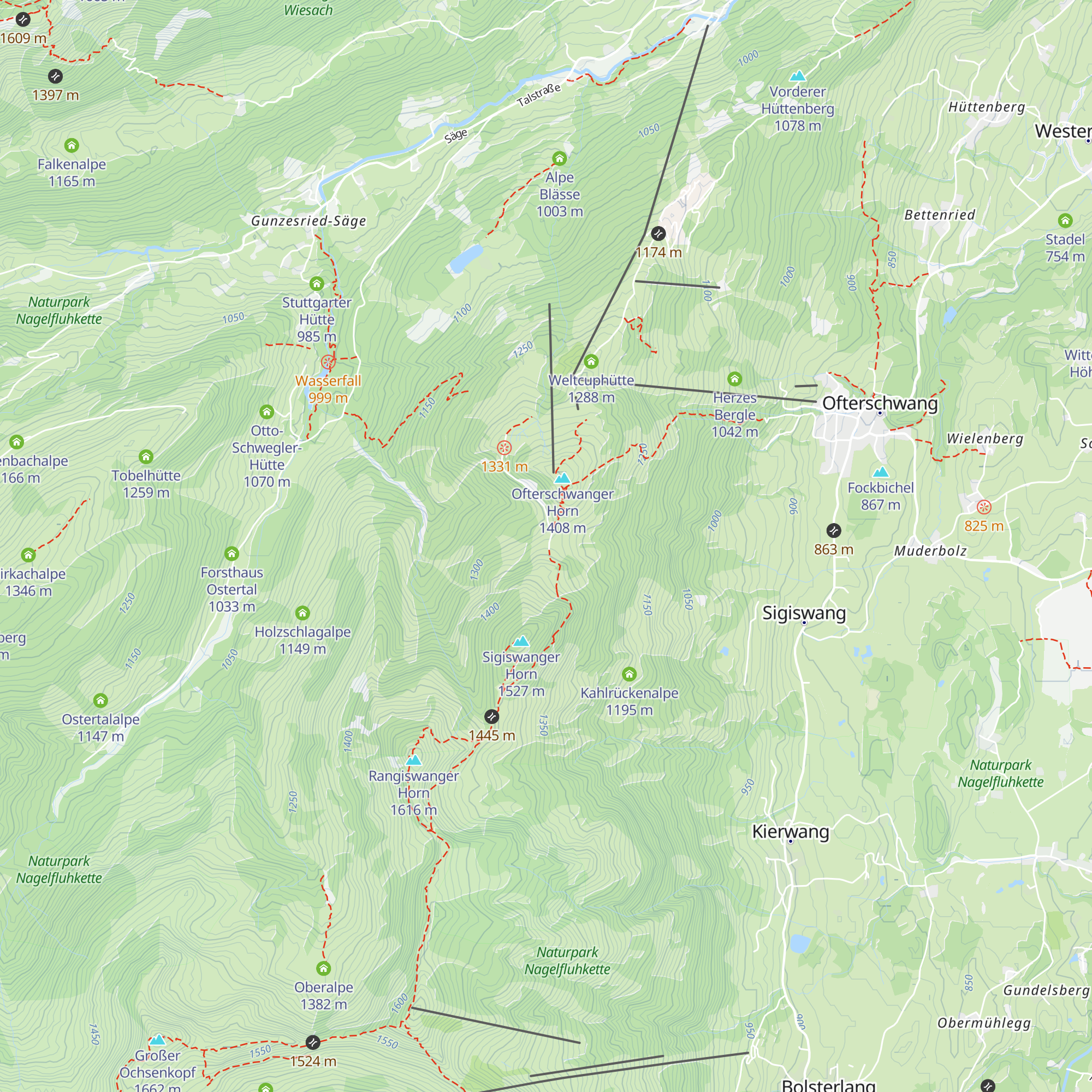 Fahnengehrenalpe map