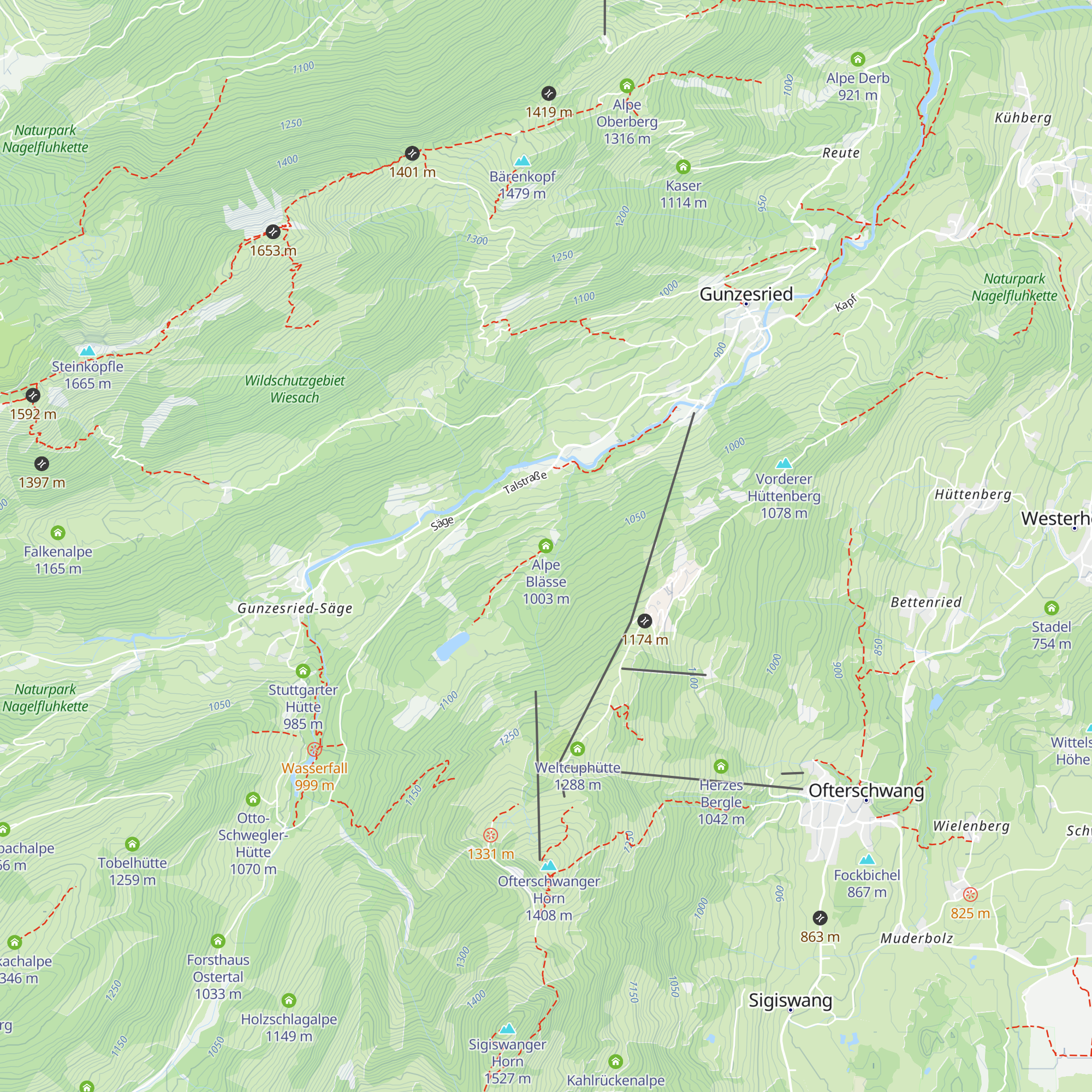 Alpe Blässe map