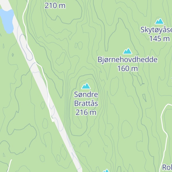 Map of Søndre Brattås