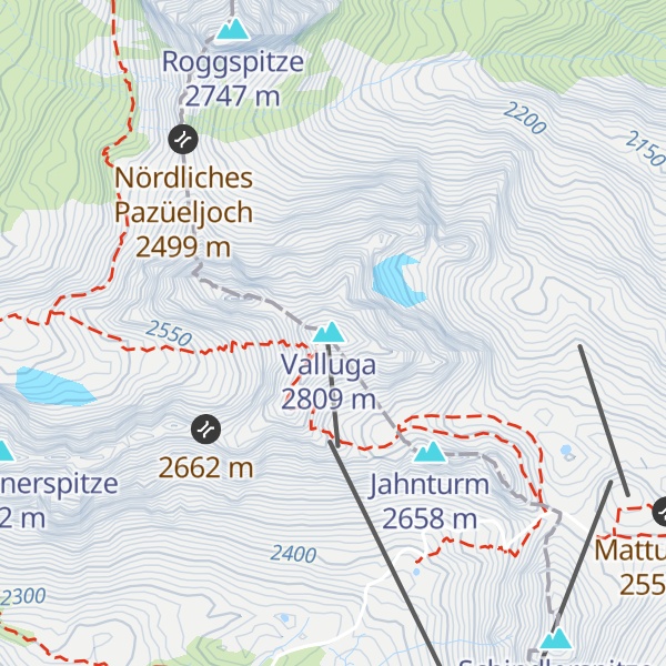 Map of Valluga