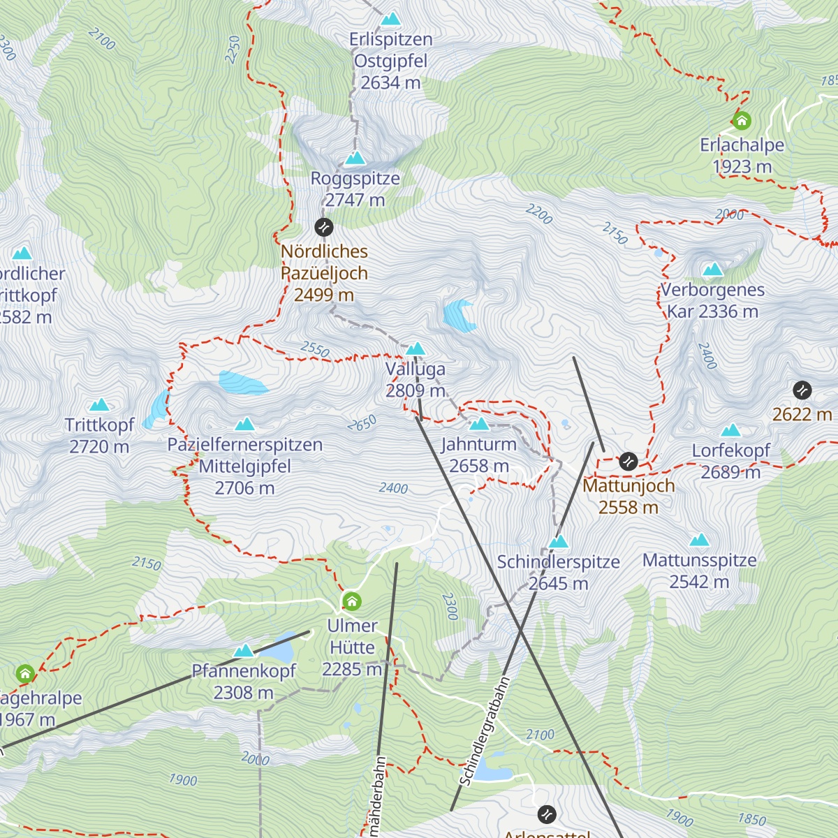Valluga View map
