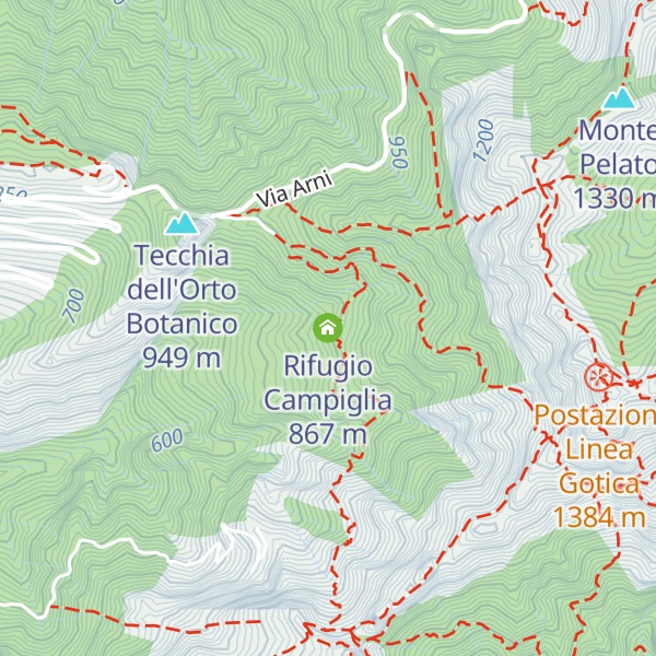 Map of Rifugio Campiglia
