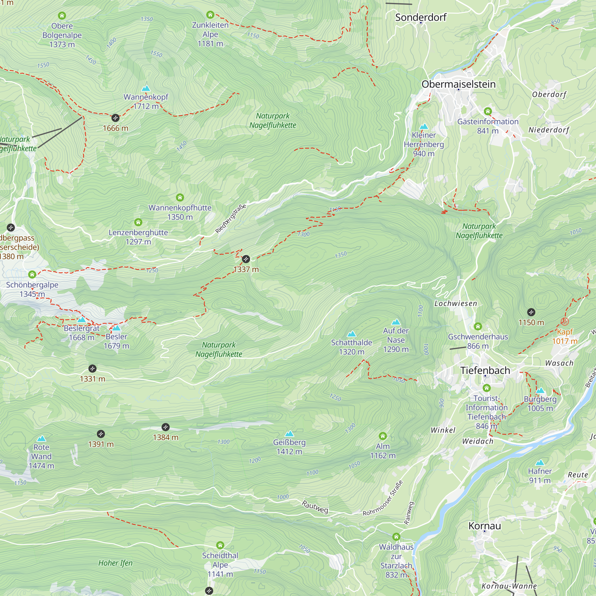Obere Lochbachalpe map