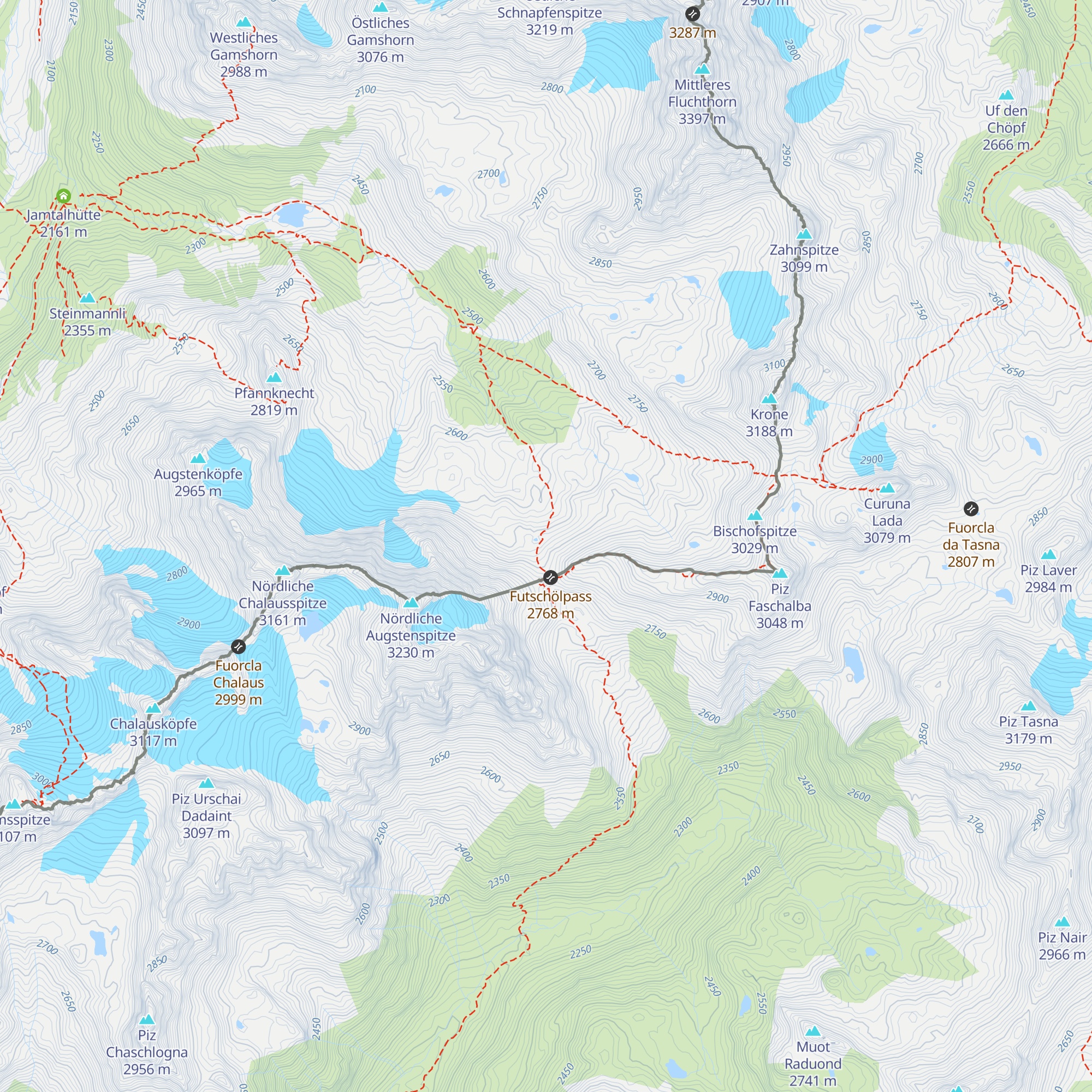 Futschölhütte Bergfreund Galthür map