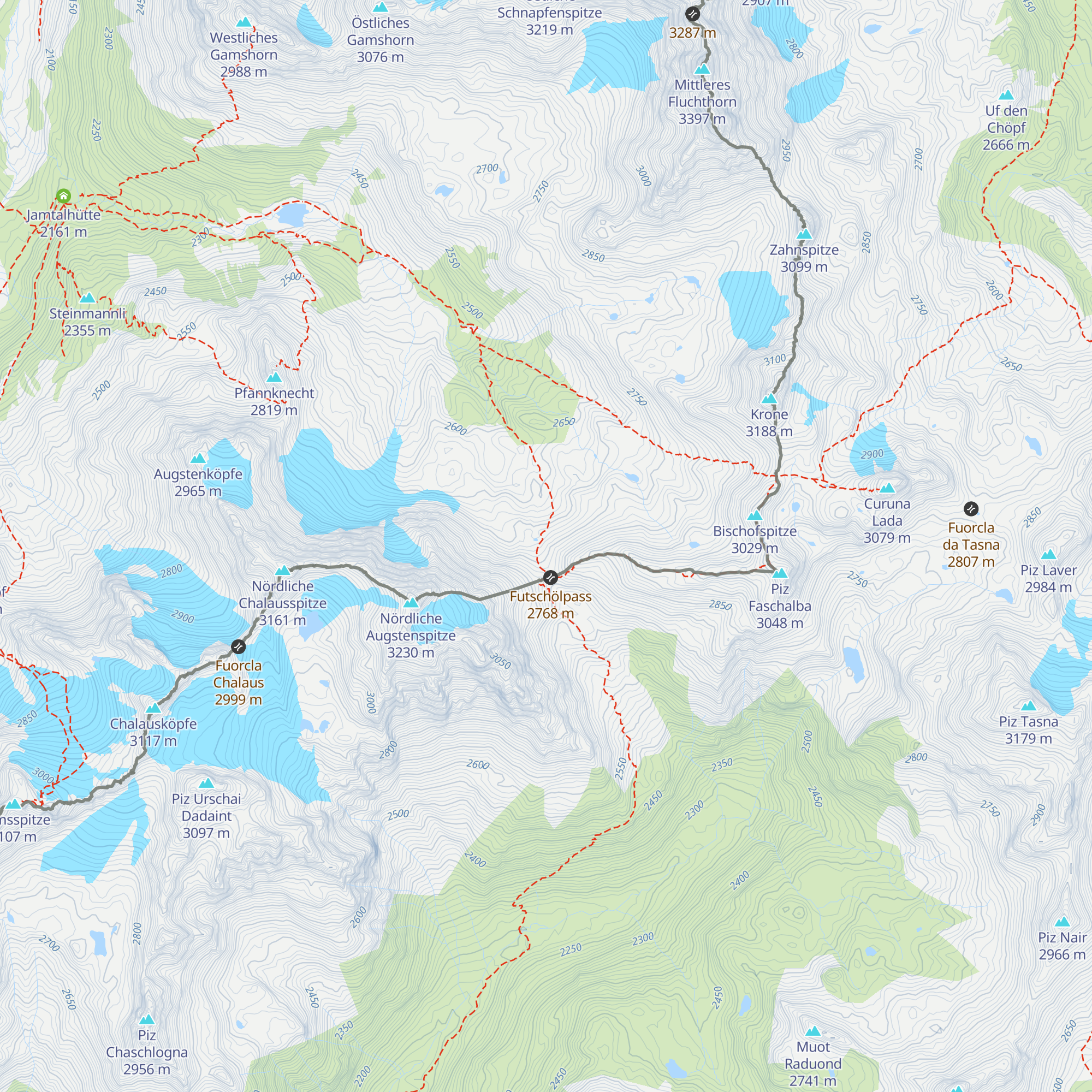 Futschölhütte Bergfreund Galthür map