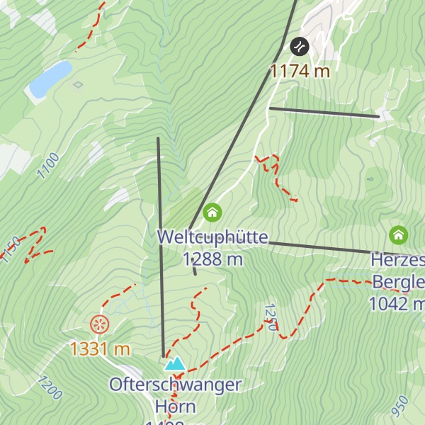 Map of Weltcuphütte