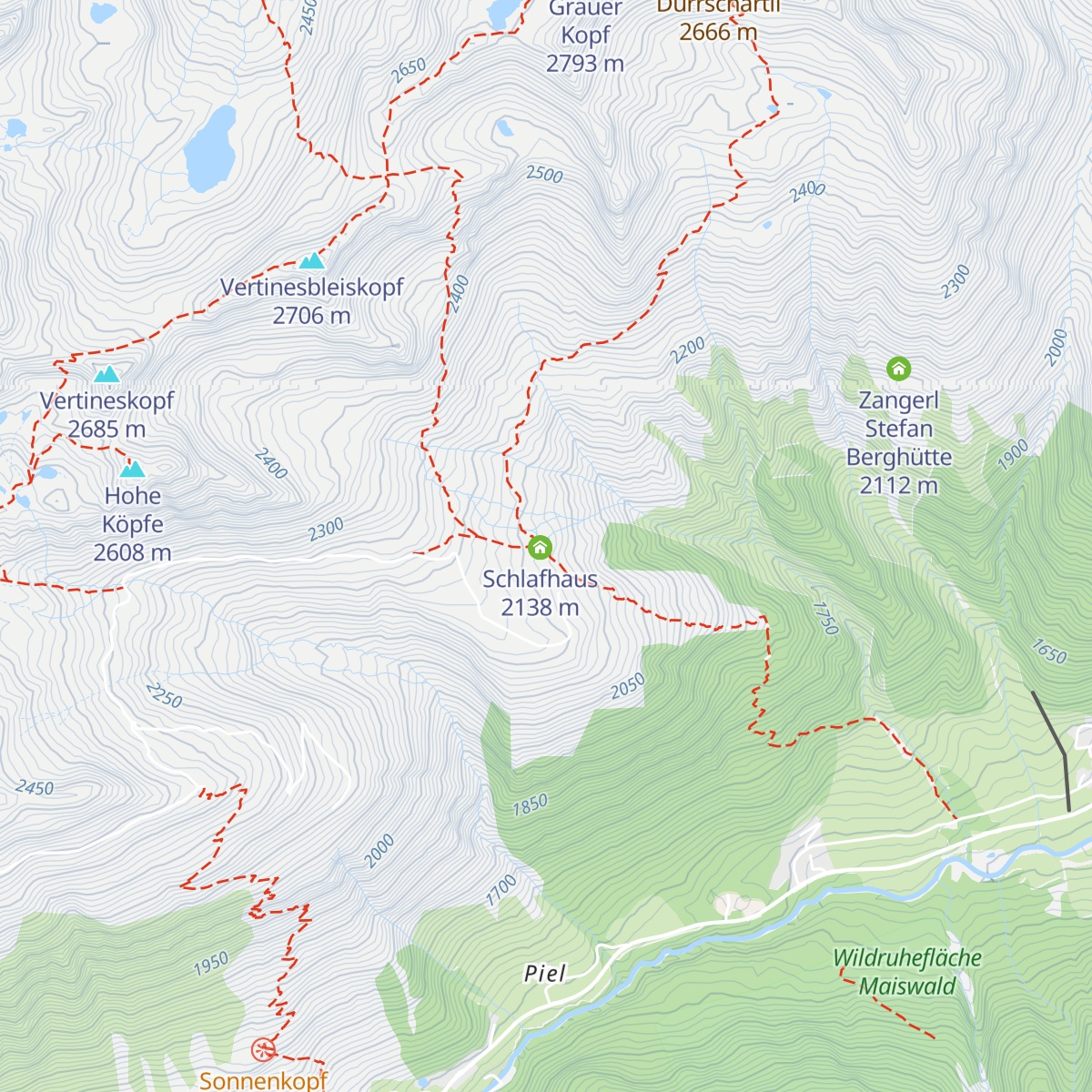Friedrichshafener Hütte map