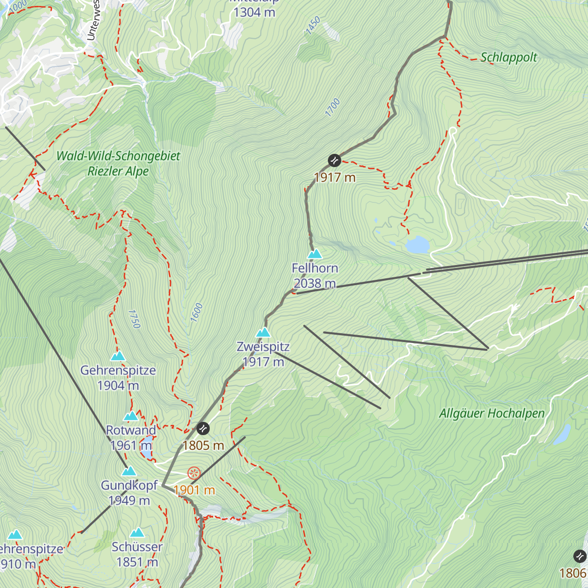 Fellhorn Gipfelstation map