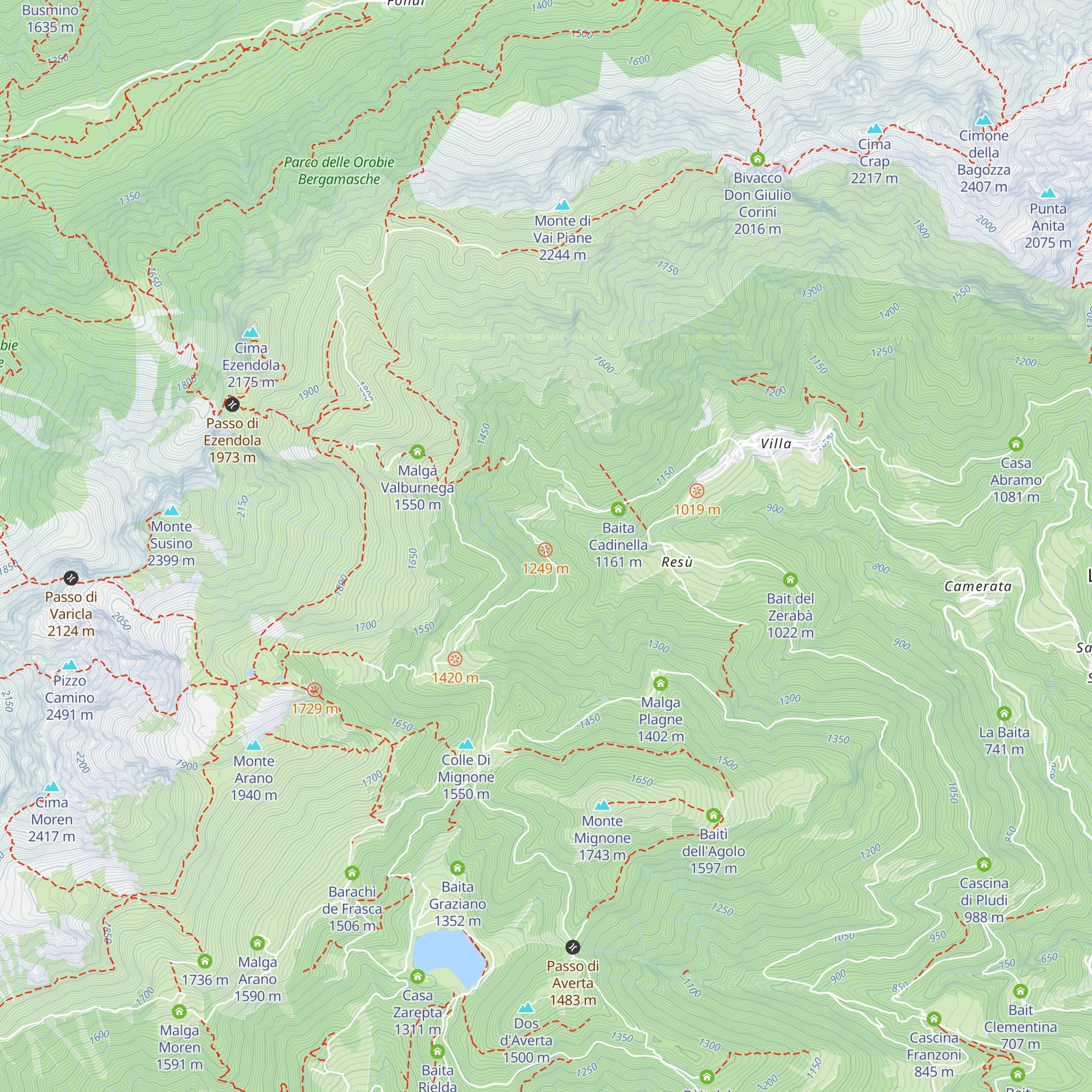Chalet dei Söc map