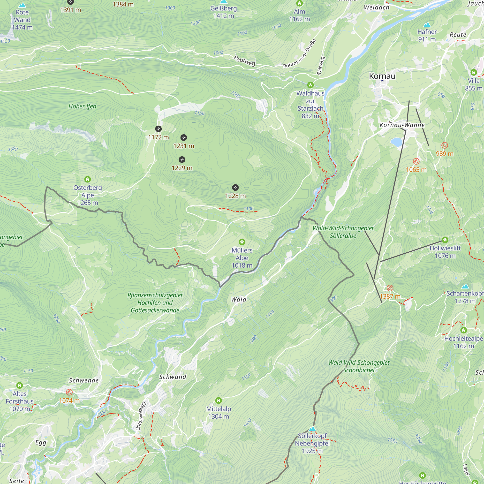 Müllers Alpe map