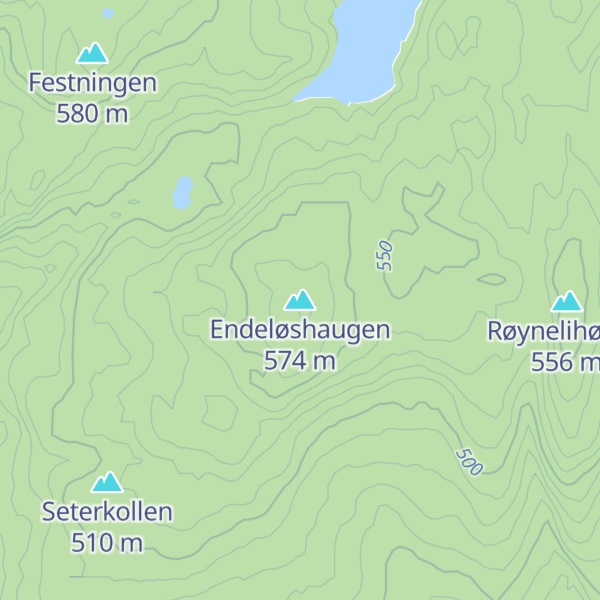 Map of Endeløshaugen