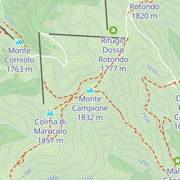 Map of Monte Campione