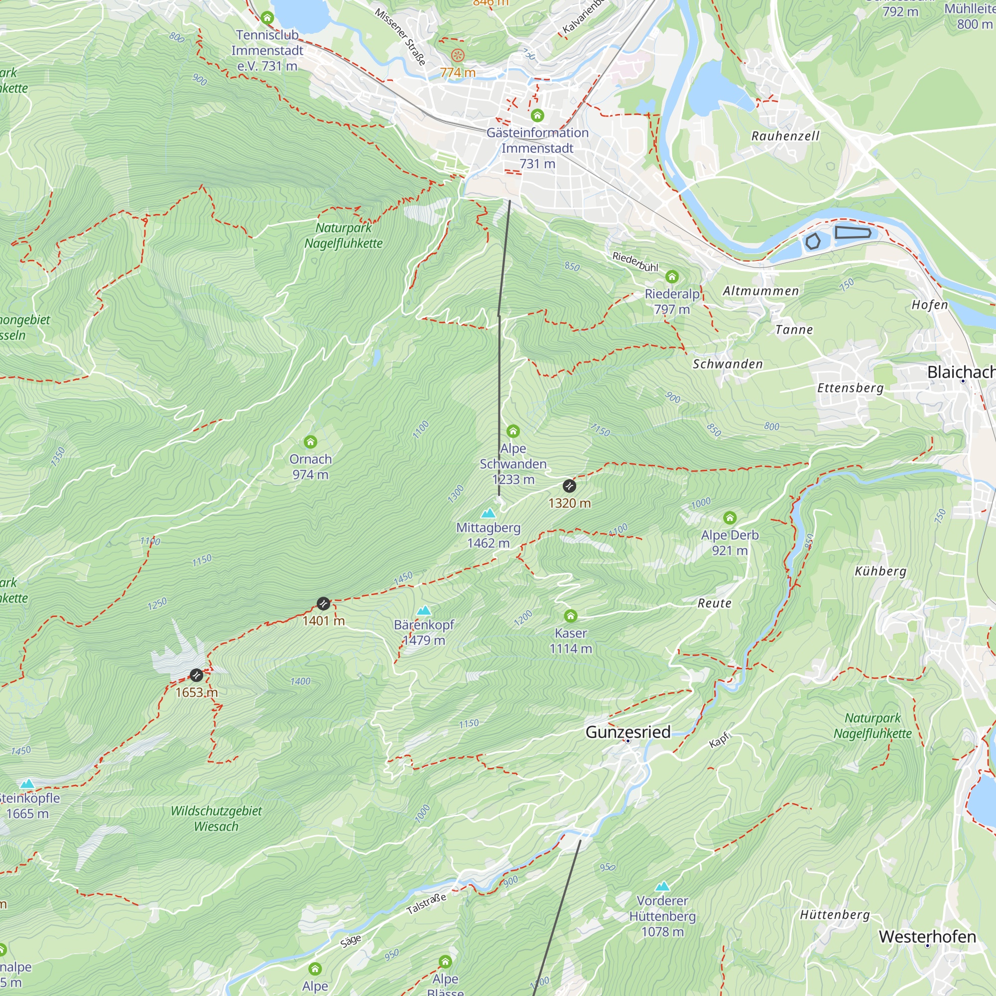 Restaurant Mittagberg map