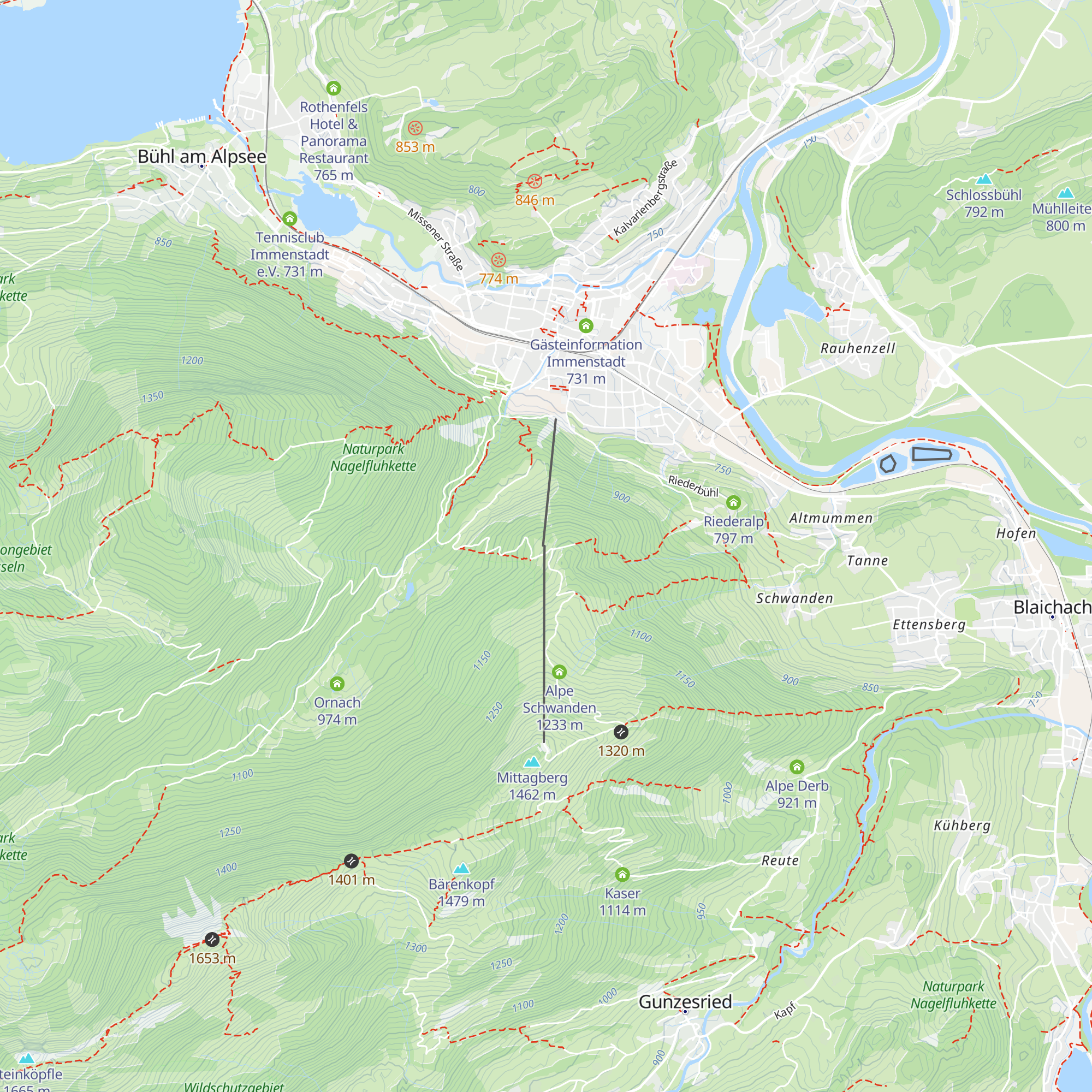 Rasthaus am Mittag map