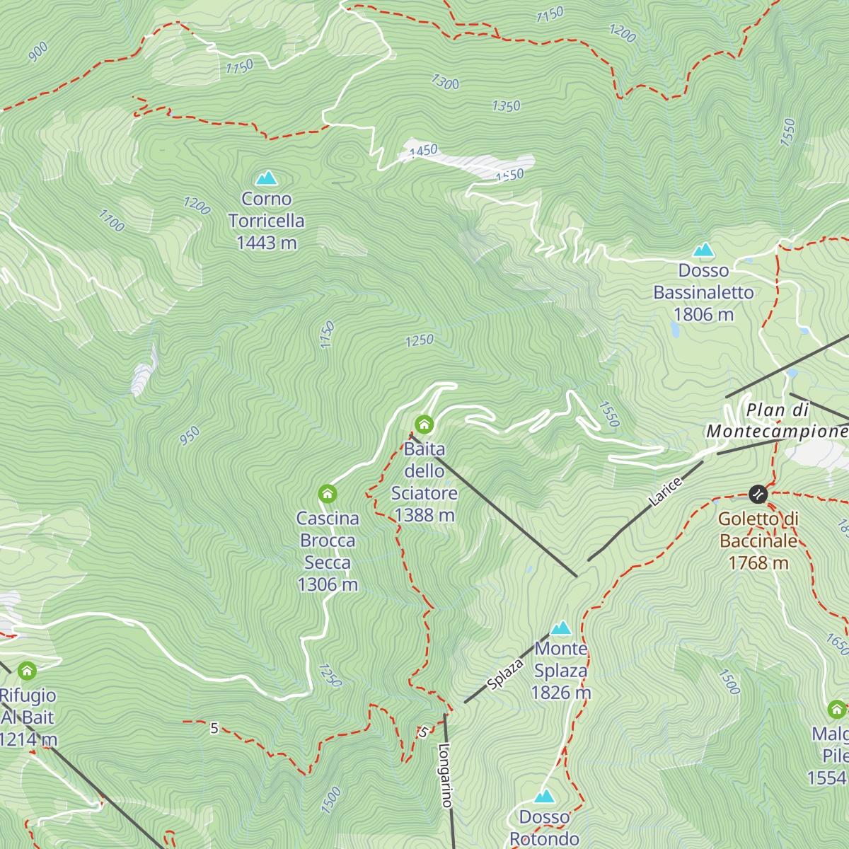 Baita dello Sciatore map